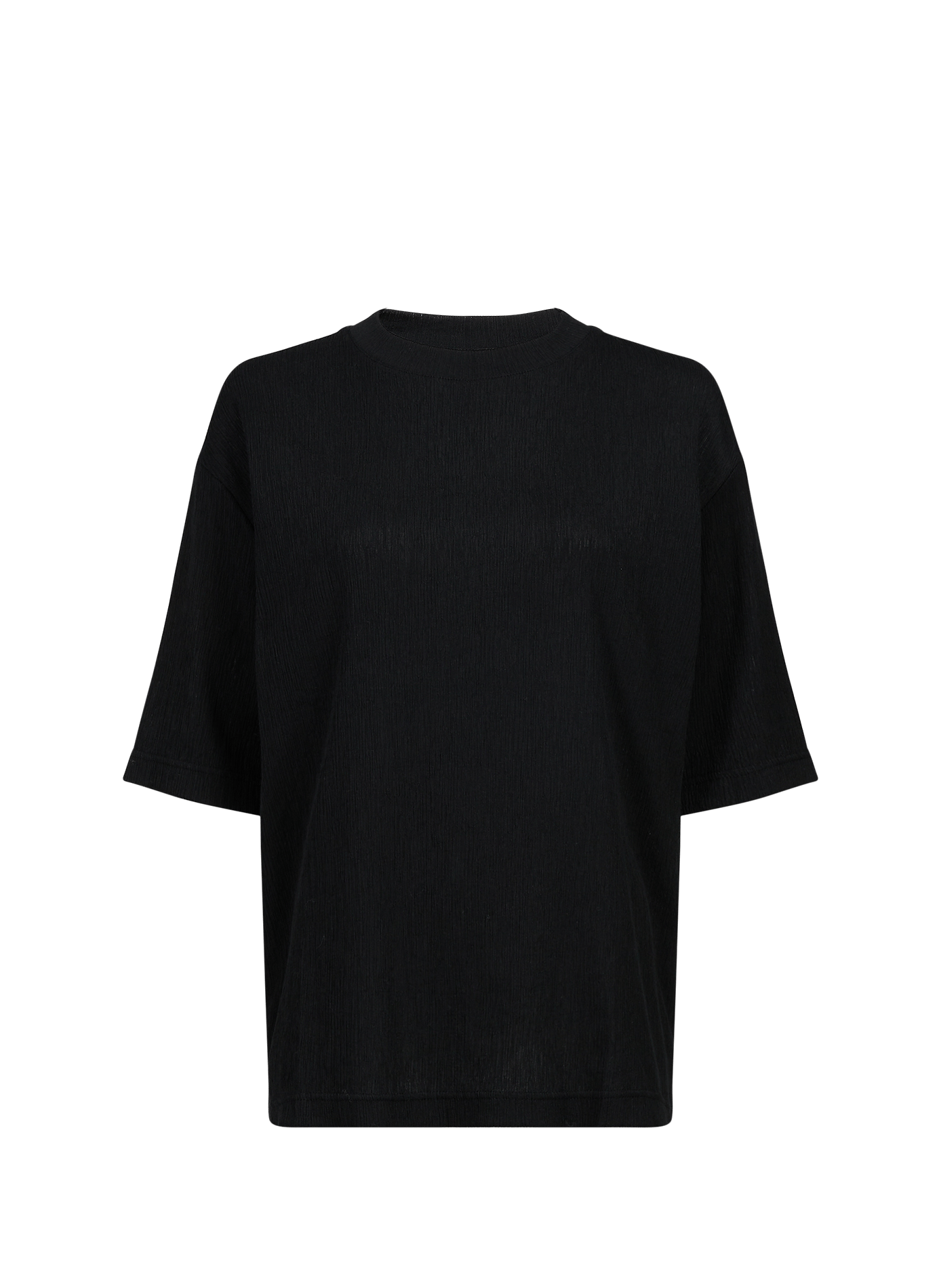 Kurzarm-T-Shirt aus Baumwollmischung ISSEY MIYAKE Schwarz