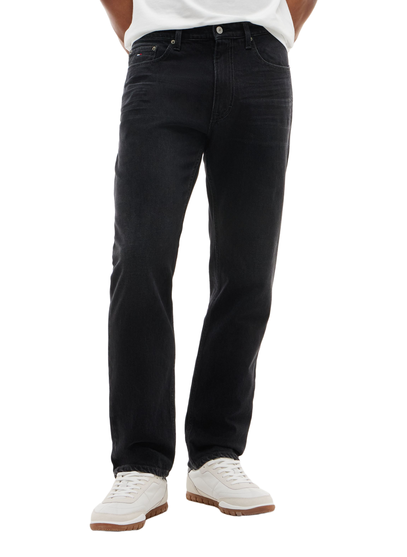 Jean droit uni TOMMY HILFIGER Black