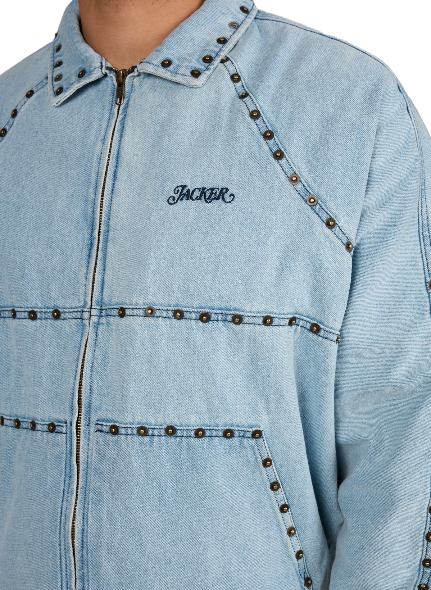Zip-up denim jacket JACKER. Blue