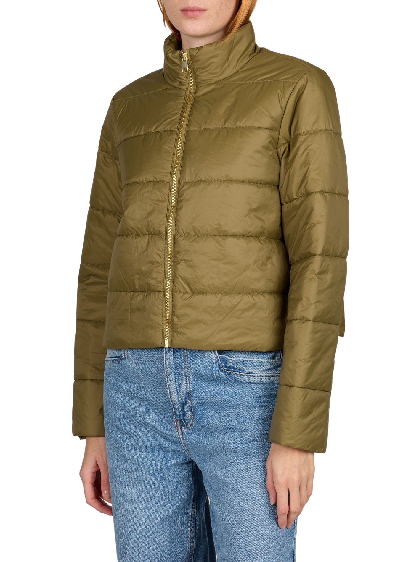 Teddyjas met gewatteerde voering | Groen VILA Dames