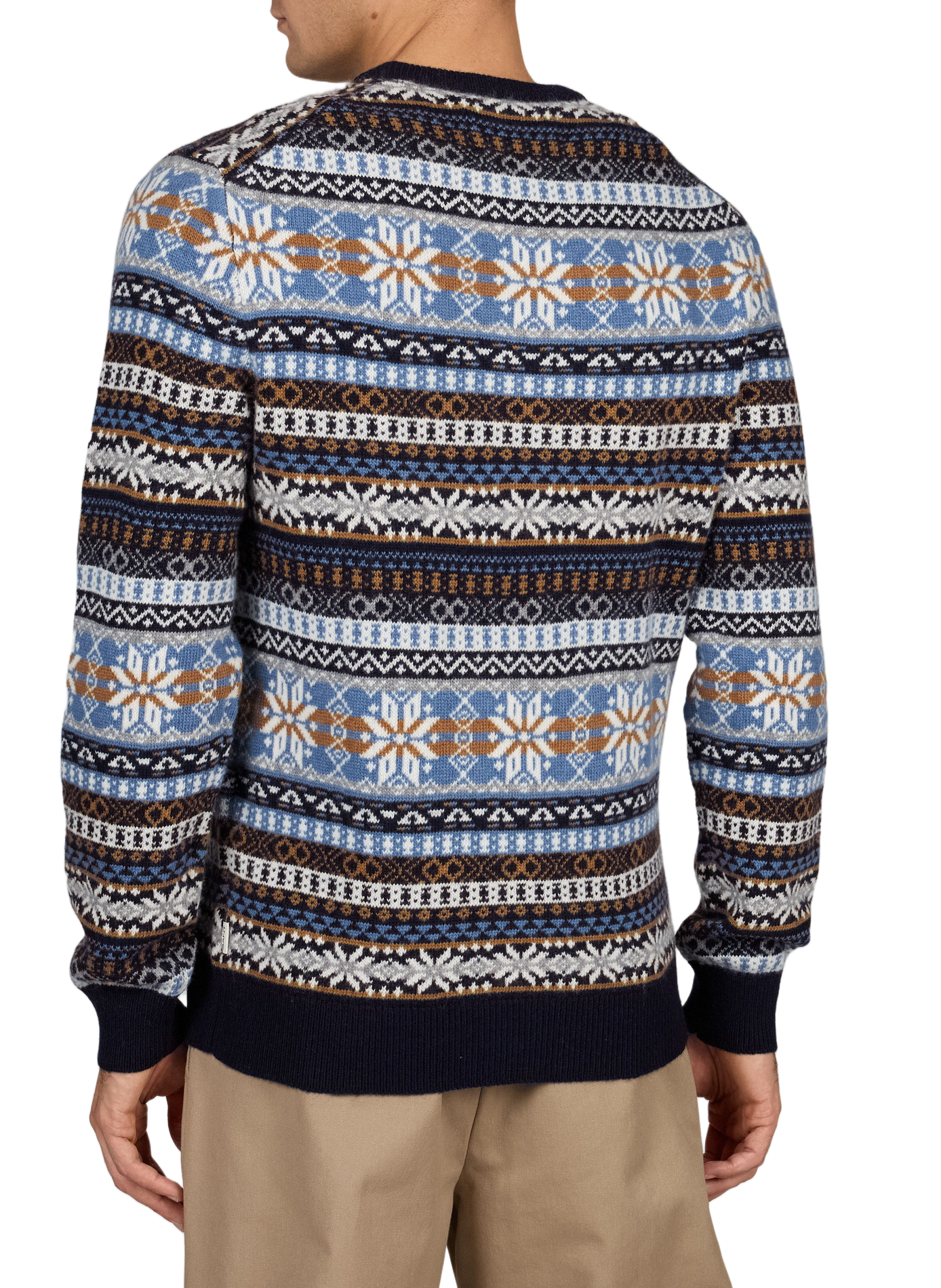 Wool-blend round-neck jumper GANT Blue