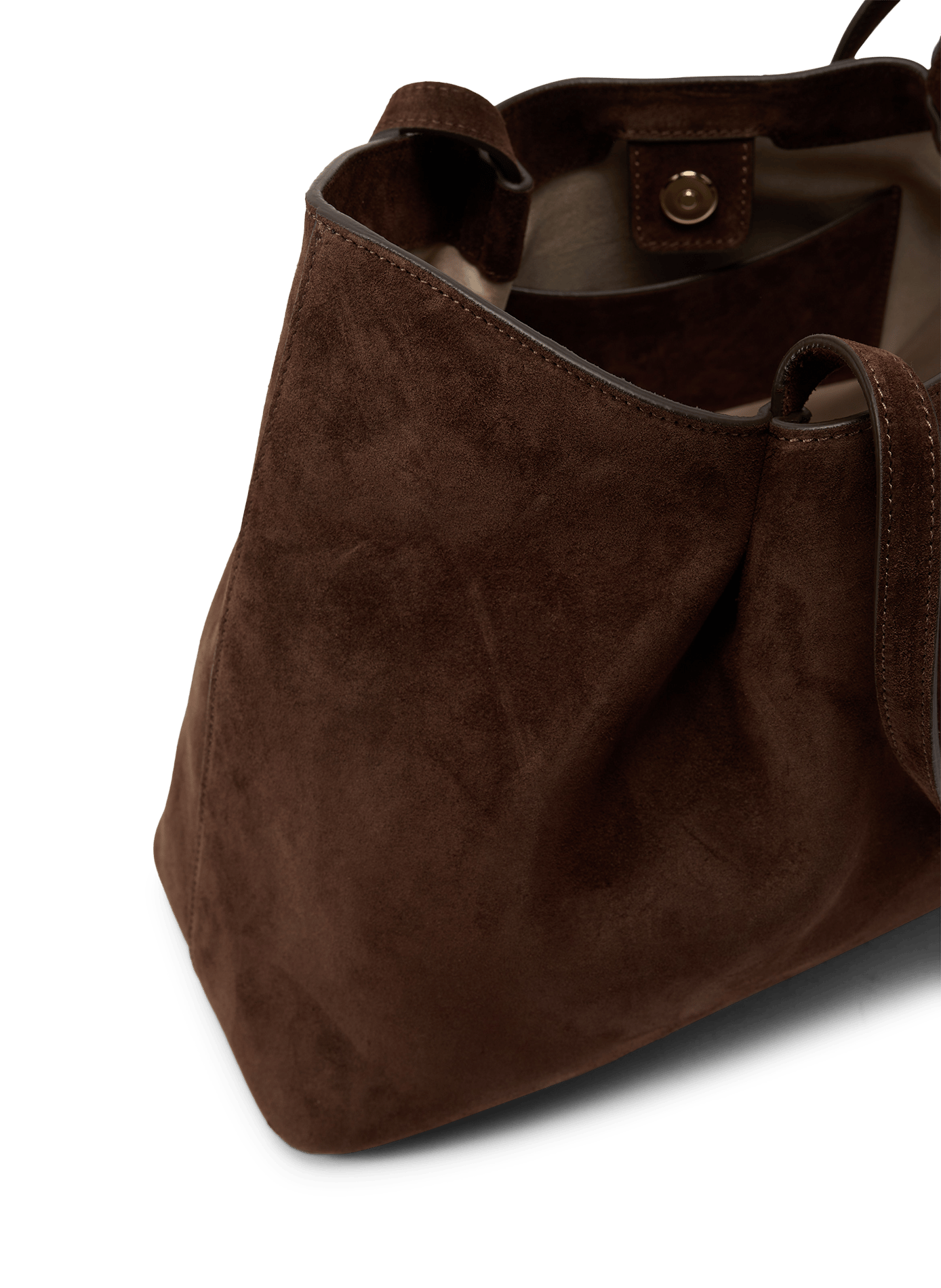 Dimple Tote Suede Shopper aus Leder ELLEME Braun