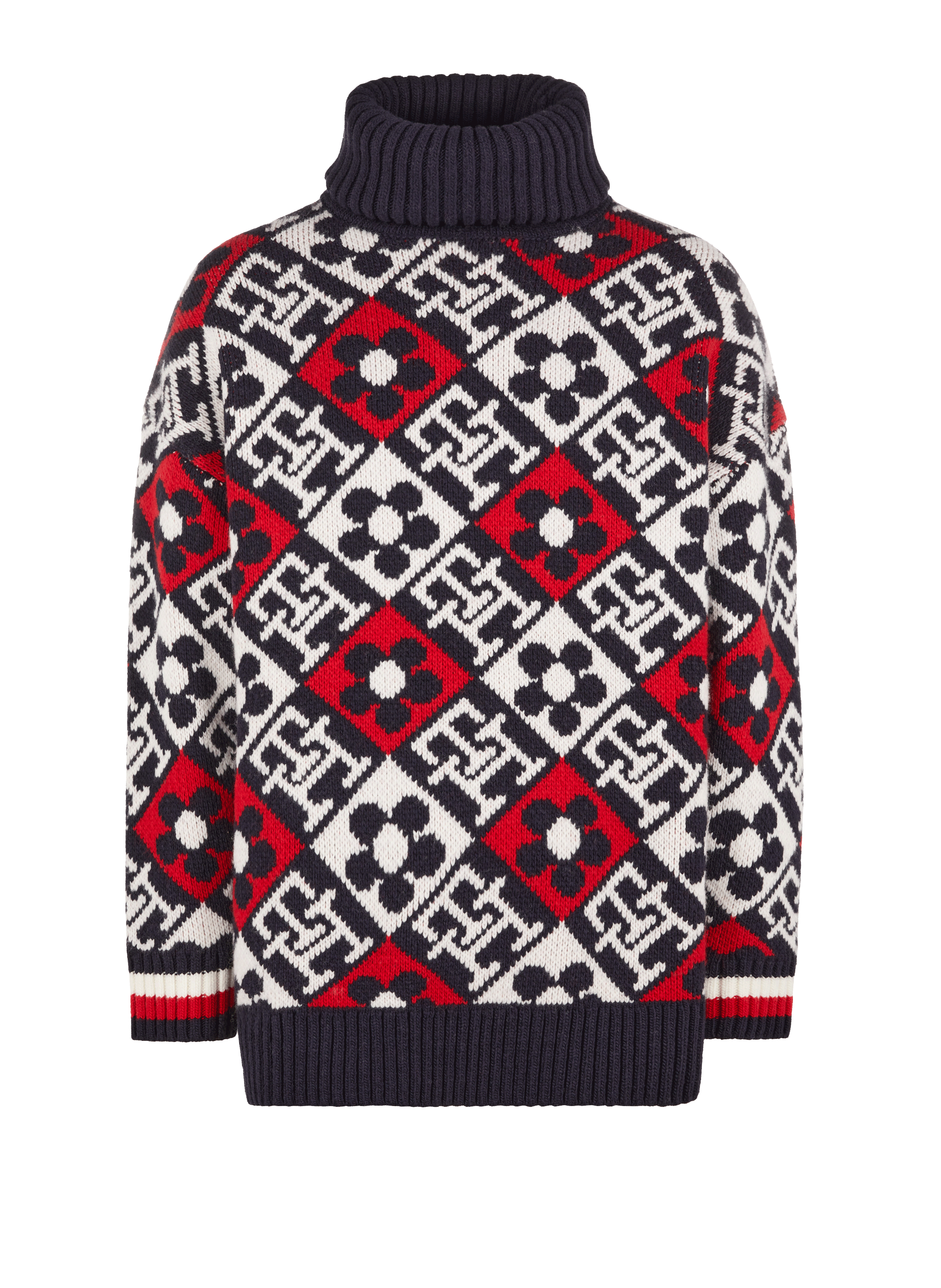 TOMMY HILFIGER MONOGRAM WOOL SWEATER Blue