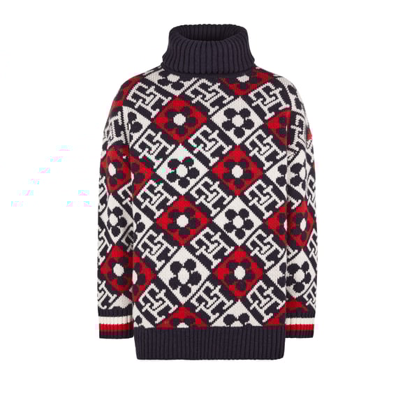 Pull jacquard en laine x Richard Quinn