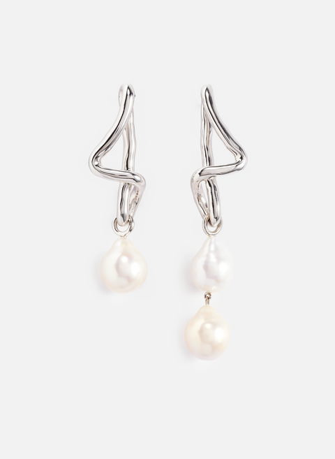 Mismatched earrings with pearls SilverMISSOMA 
