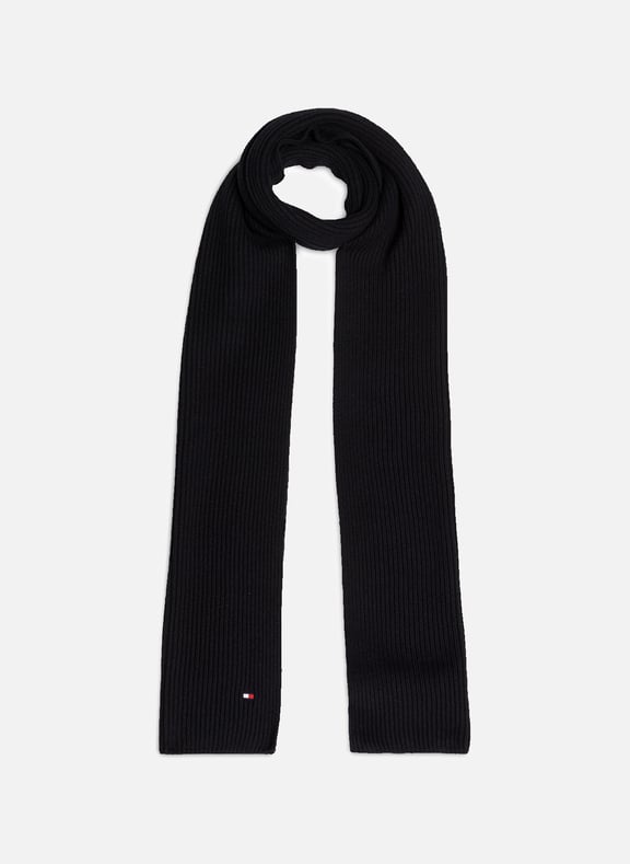 Cotton scarf Black by TOMMY HILFIGER TOMMY HILFIGER Cotton scarf Black
