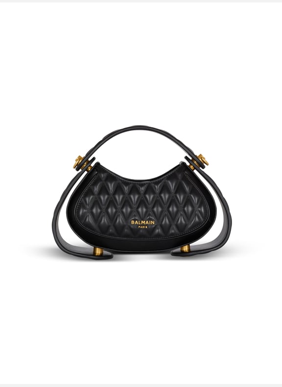 Sac jolie madame small en cuir matelassé Noir by BALMAIN BALMAIN Sac jolie madame small en cuir matelassé Noir