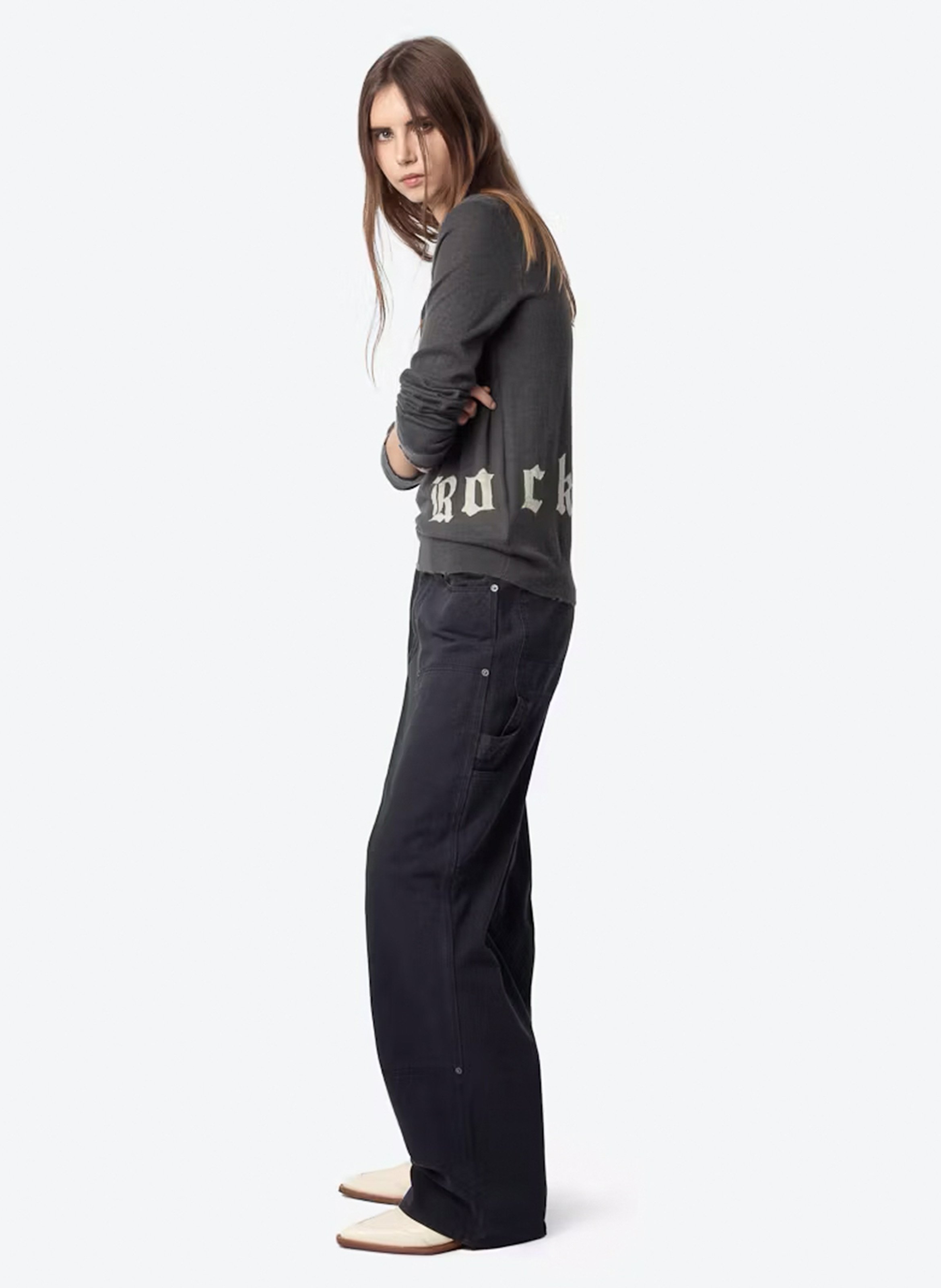 Pull droit en cachemire ivy ZADIG&VOLTAIRE Gris