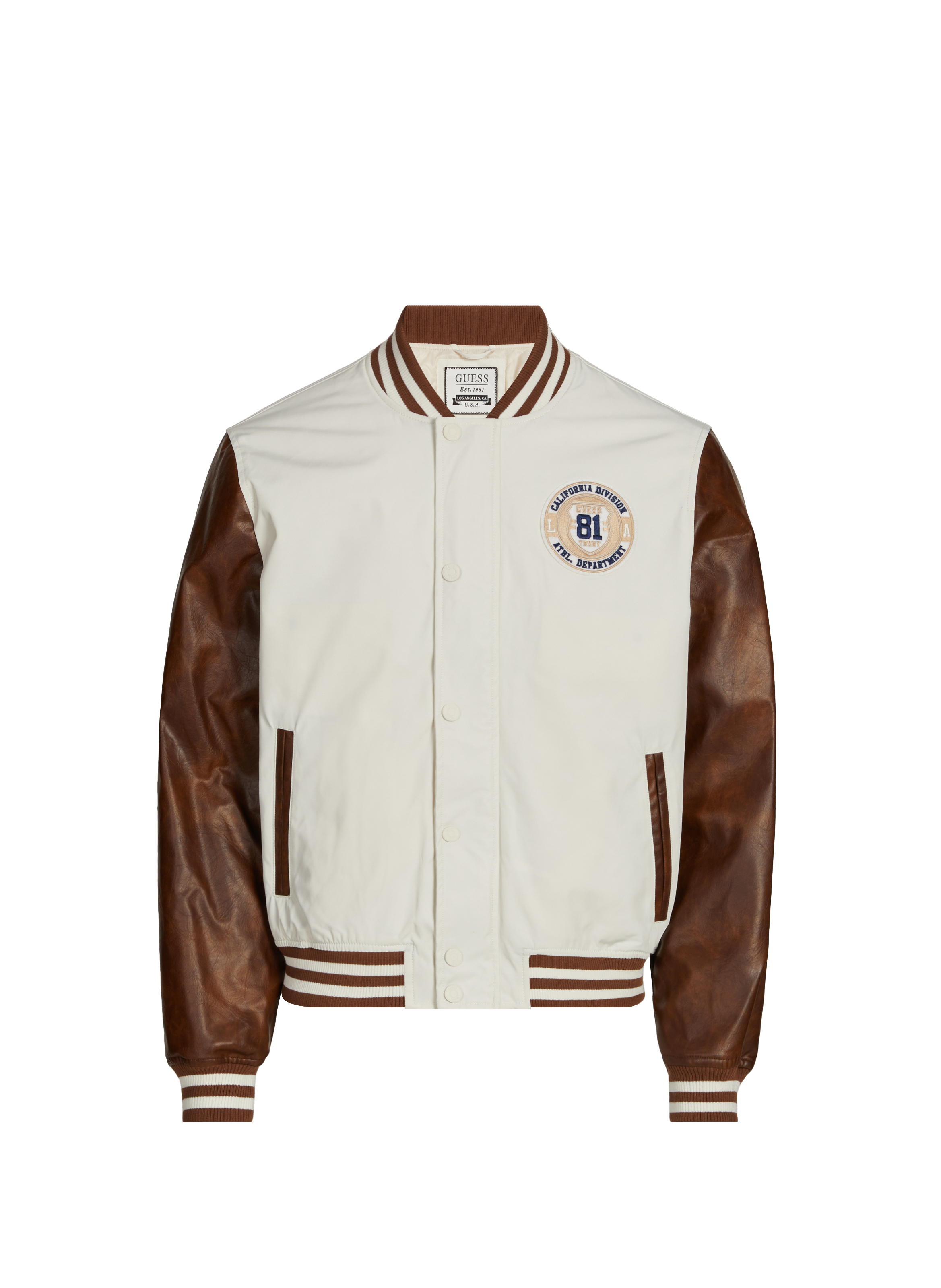 Bomber bi-matière rembourré GUESS Beige