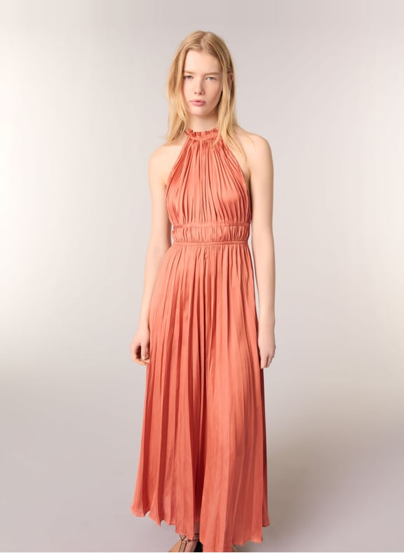 Robe longue cintrée Orange by MAJE MAJE Robe longue cintrée Orange
