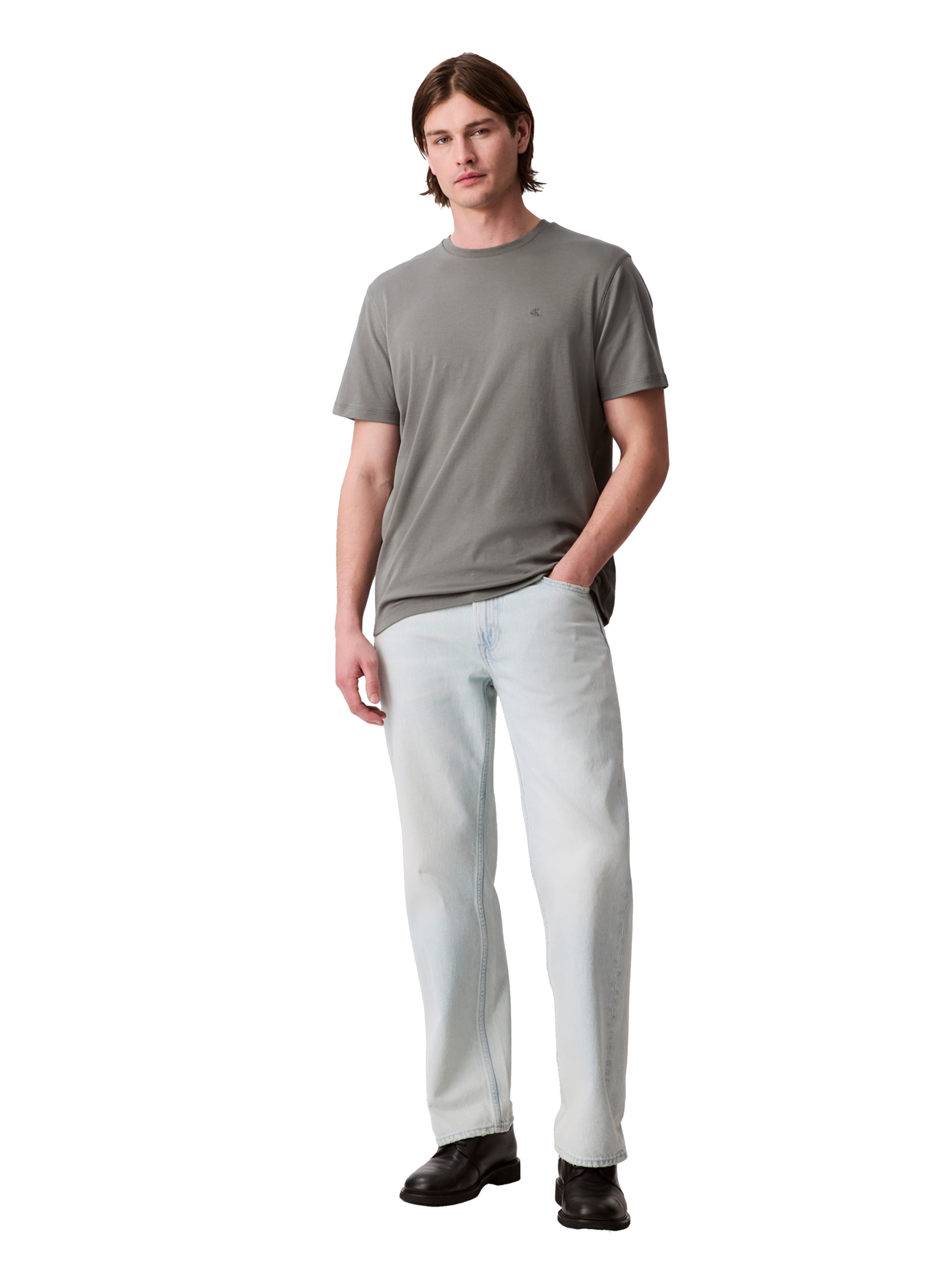 Classic Cotton T-Shirt CALVIN KLEIN Grey