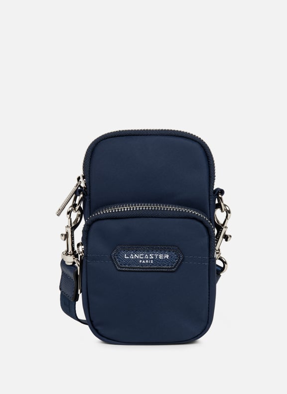 Mini sac reporter - basic premium Bleu by LANCASTER LANCASTER Mini sac reporter - basic premium Bleu