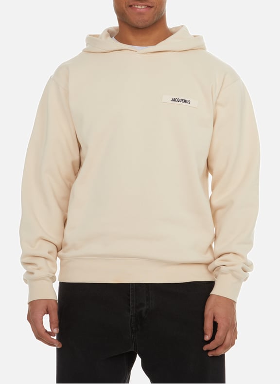 Grosgrain logo hoodie Beige by JACQUEMUS JACQUEMUS Grosgrain logo hoodie Beige
