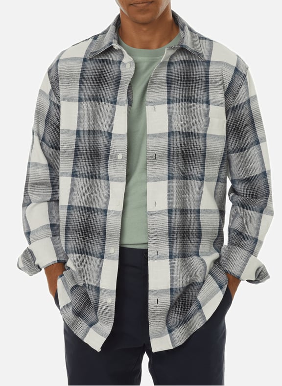 Chemise à carreaux en coton Gris by SAMSOE SAMSOE SAMSOE SAMSOE Chemise à carreaux en coton Gris