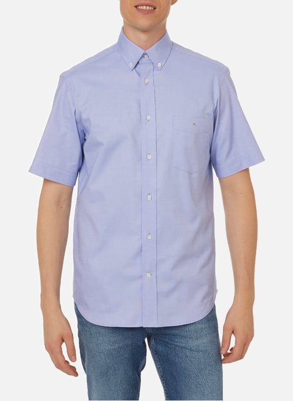 Chemise à manches courtes en coton Bleu by EDEN PARK EDEN PARK Chemise à manches courtes en coton Bleu
