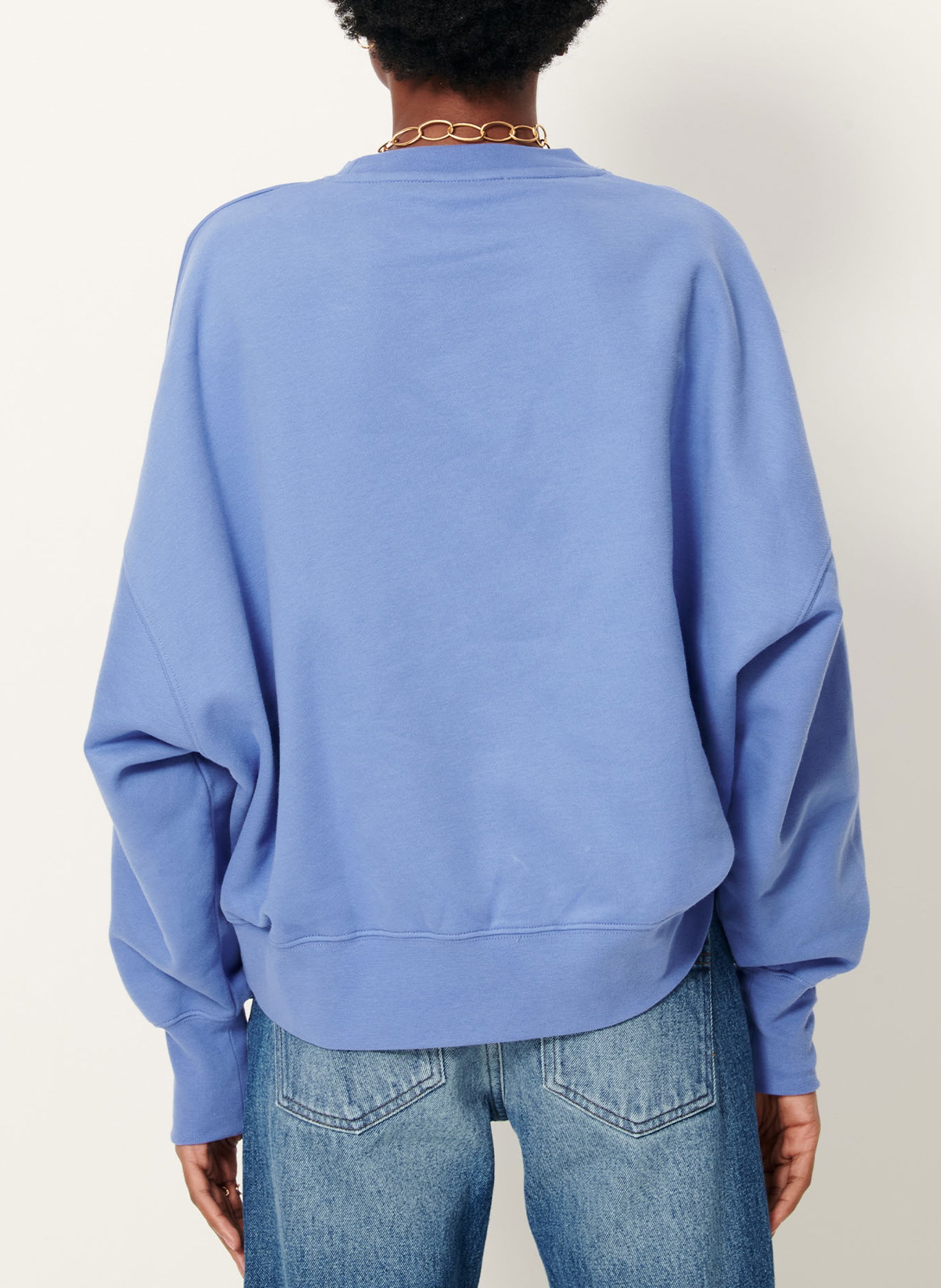 Sweat court oversize en coton isi SESSUN Bleu