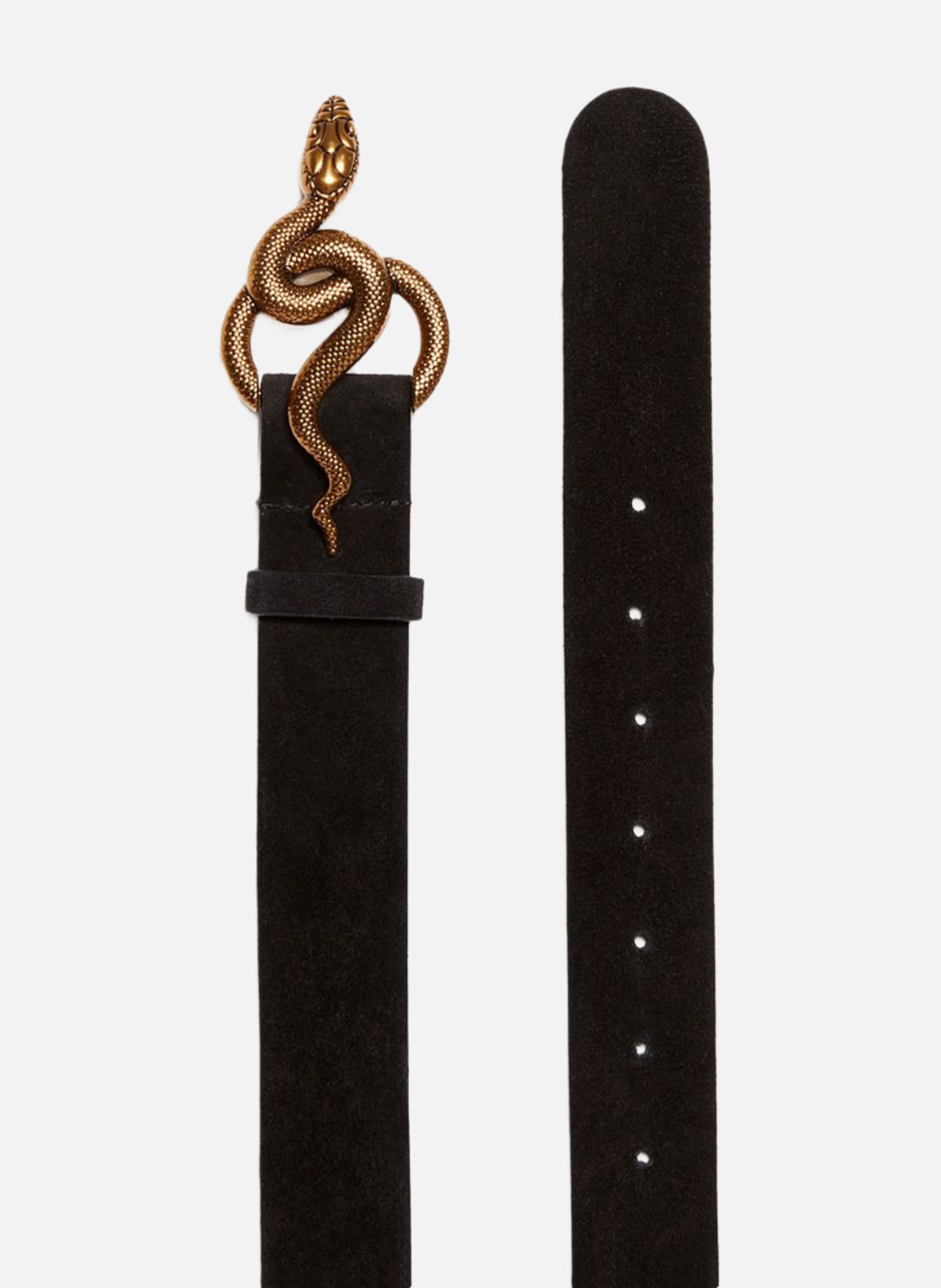 Ceinture cléo noire en cuir velours 35mm VANESSA BRUNO Noir