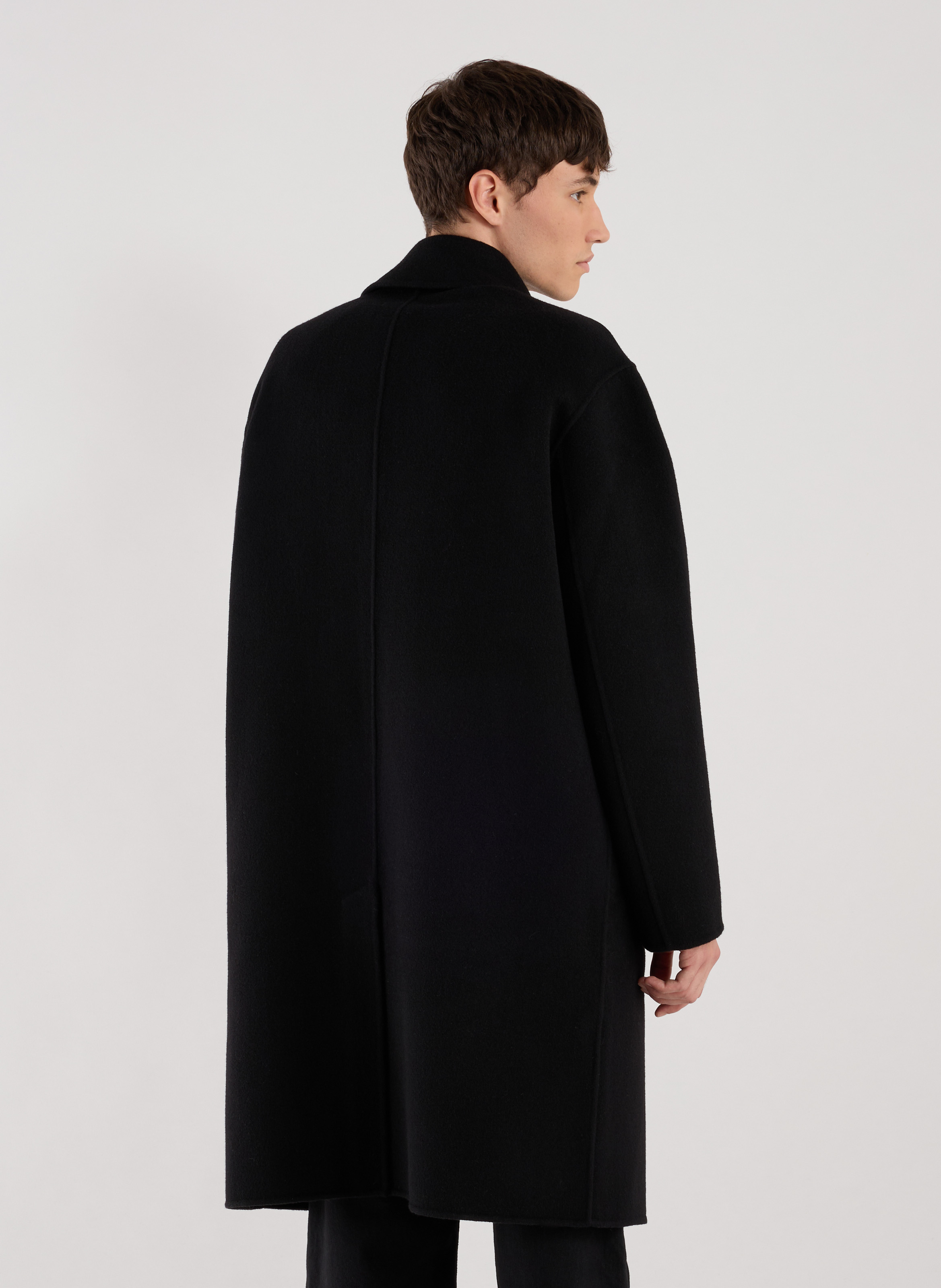 Straight wool coat SAISON 1865 Black