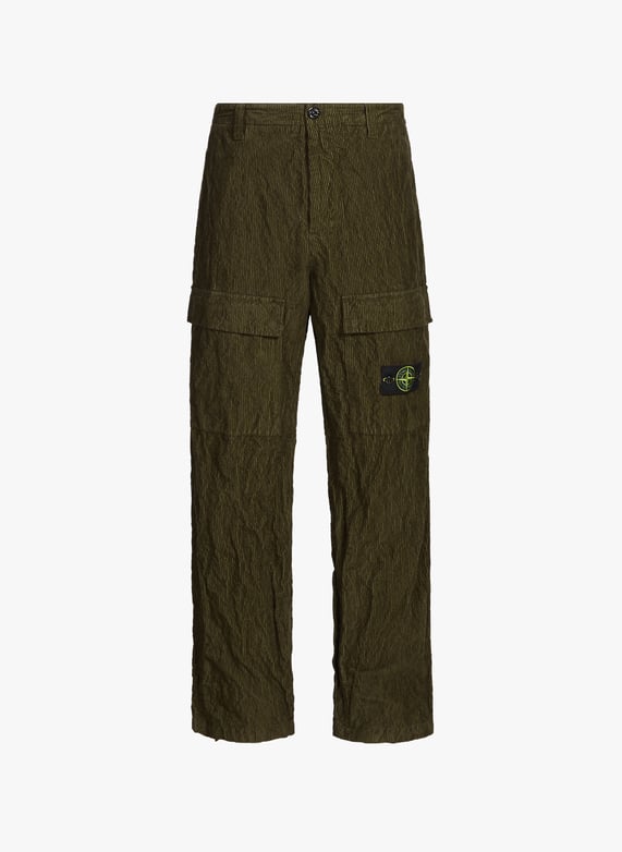Pantalon cargo en coton mélangé | Vert by STONE ISLAND Pantalon cargo en coton mélangé Vert