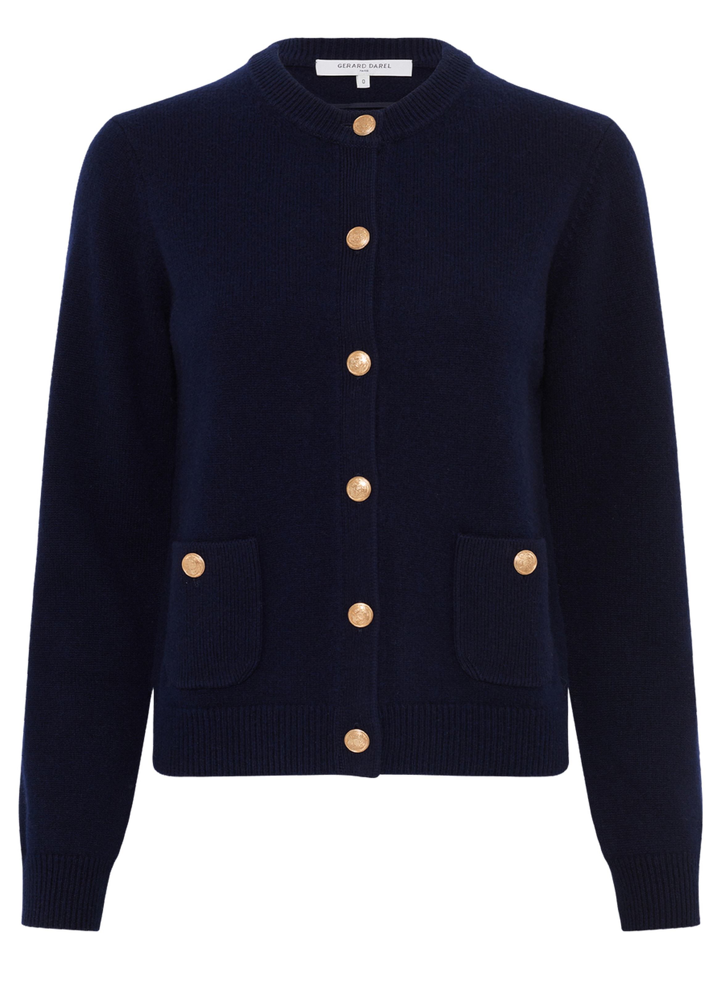 Gilet en laine à boutons dorés - eloise GERARD DAREL Bleu