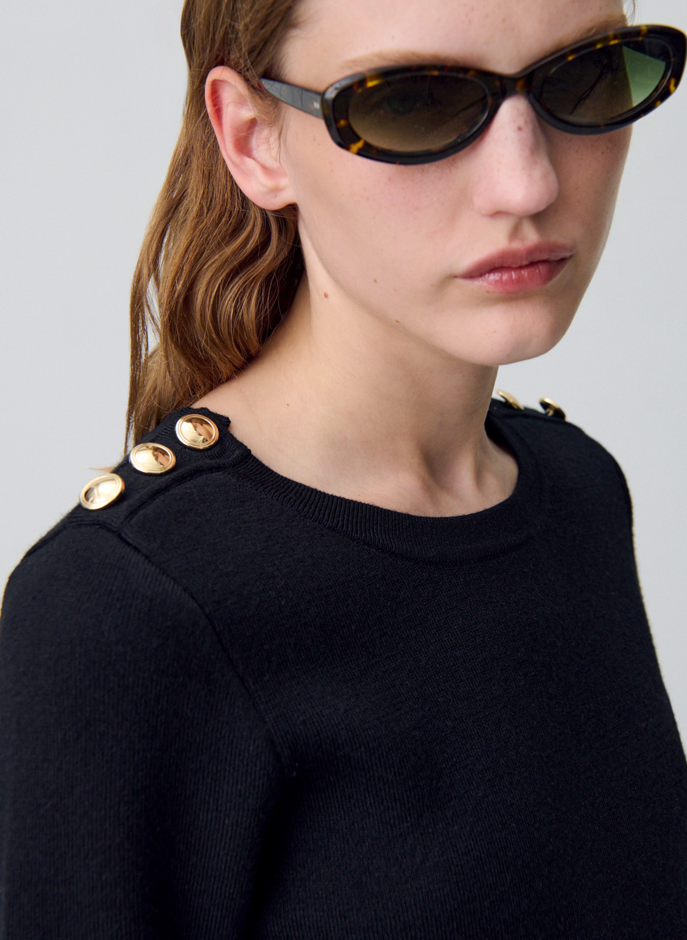 Robe courte col rond maeva CLAUDIE PIERLOT Noir