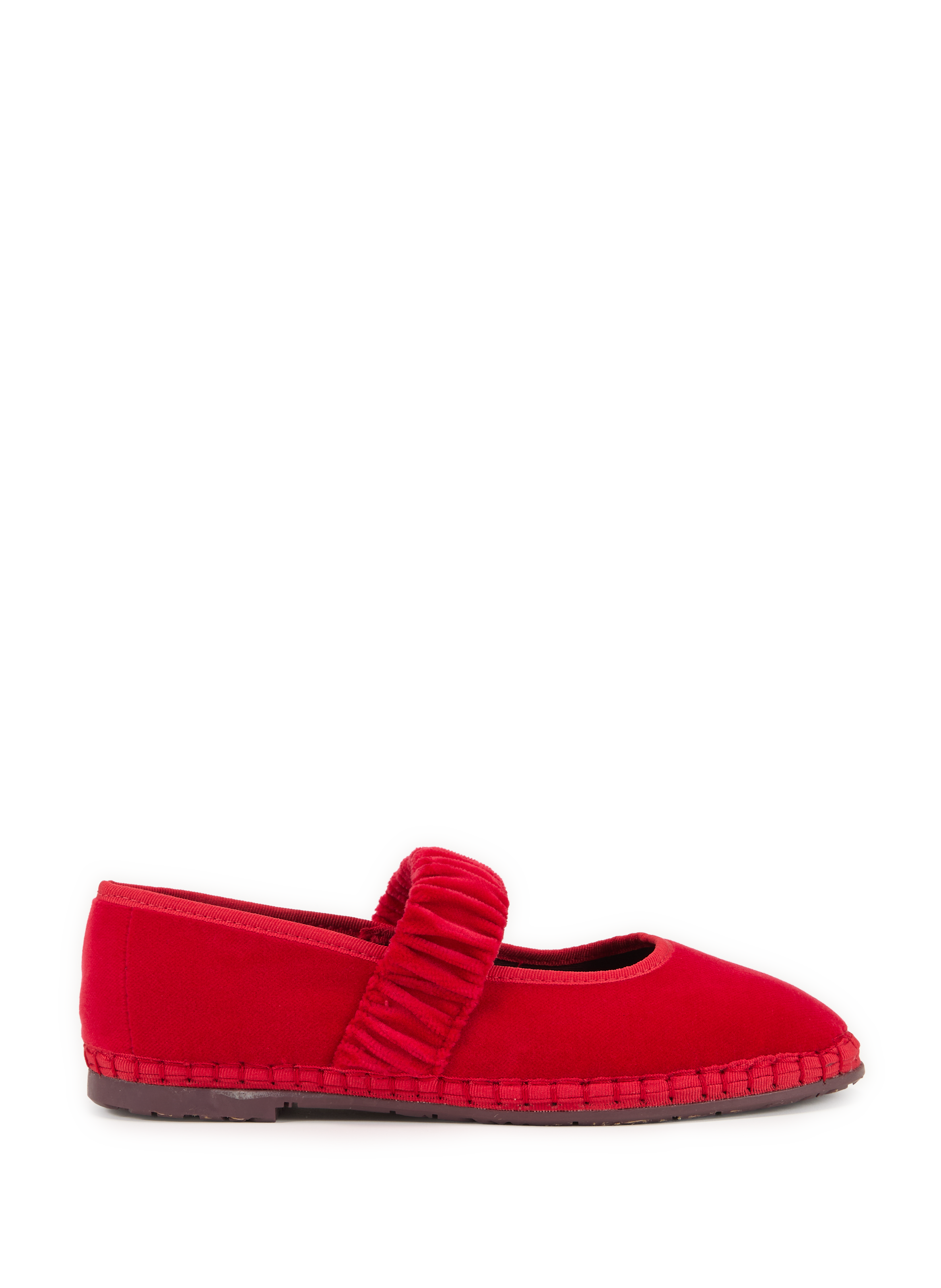 FLABELUS Cotton blend ballerina flats Red