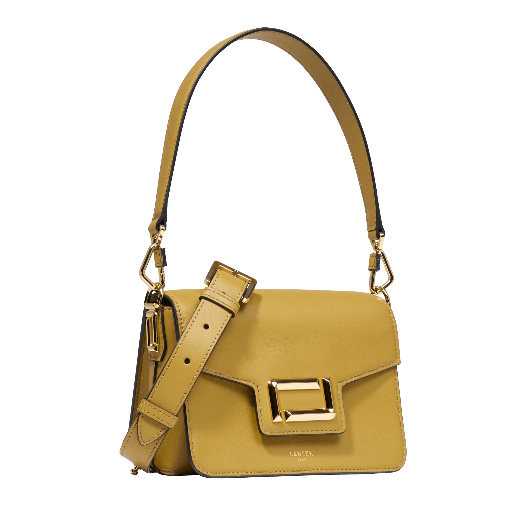 Sac rabat s angèle de lancel en cuir LANCEL Jaune