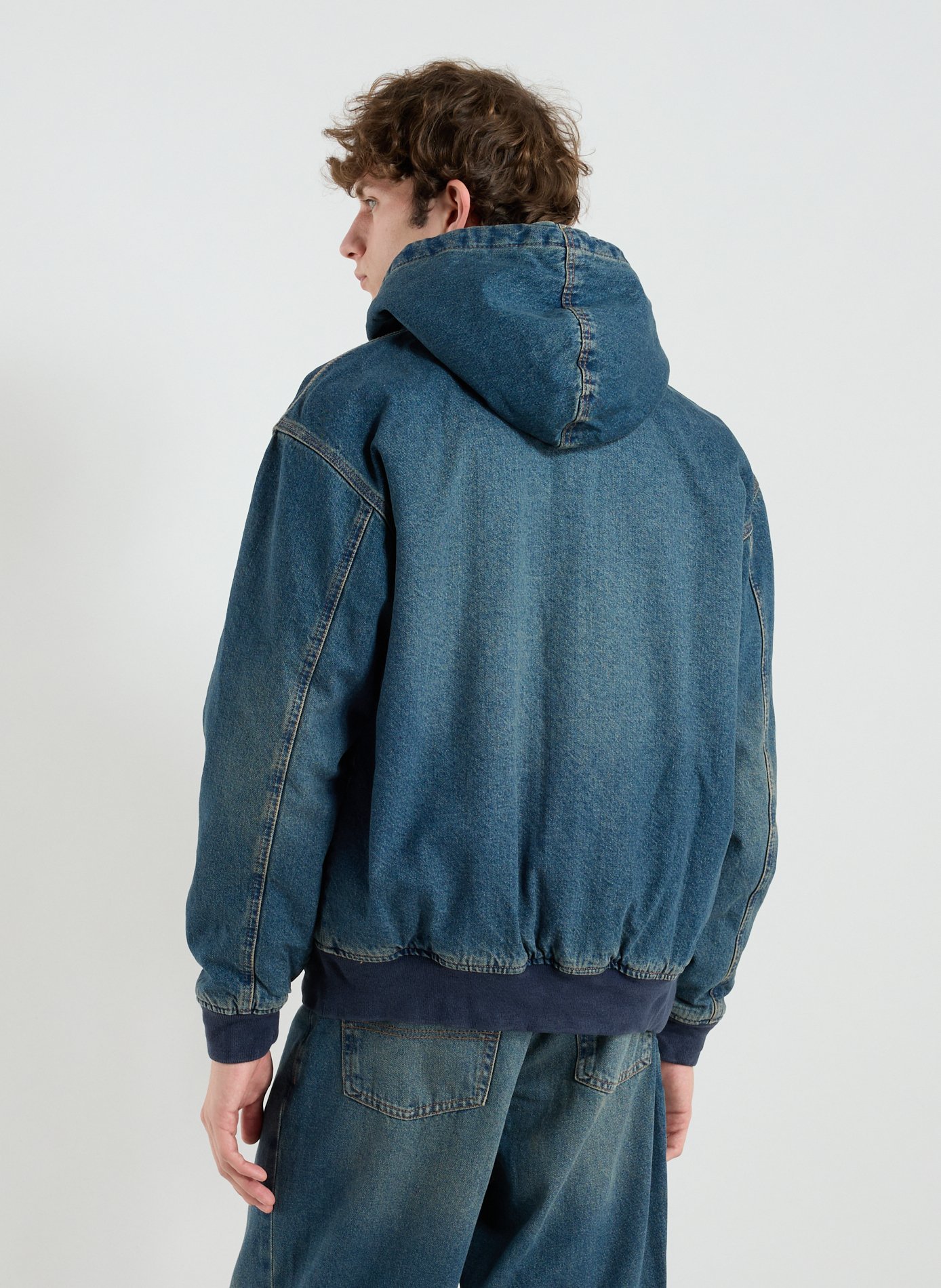 Hooded Cotton Cardigan DICKIES Blue
