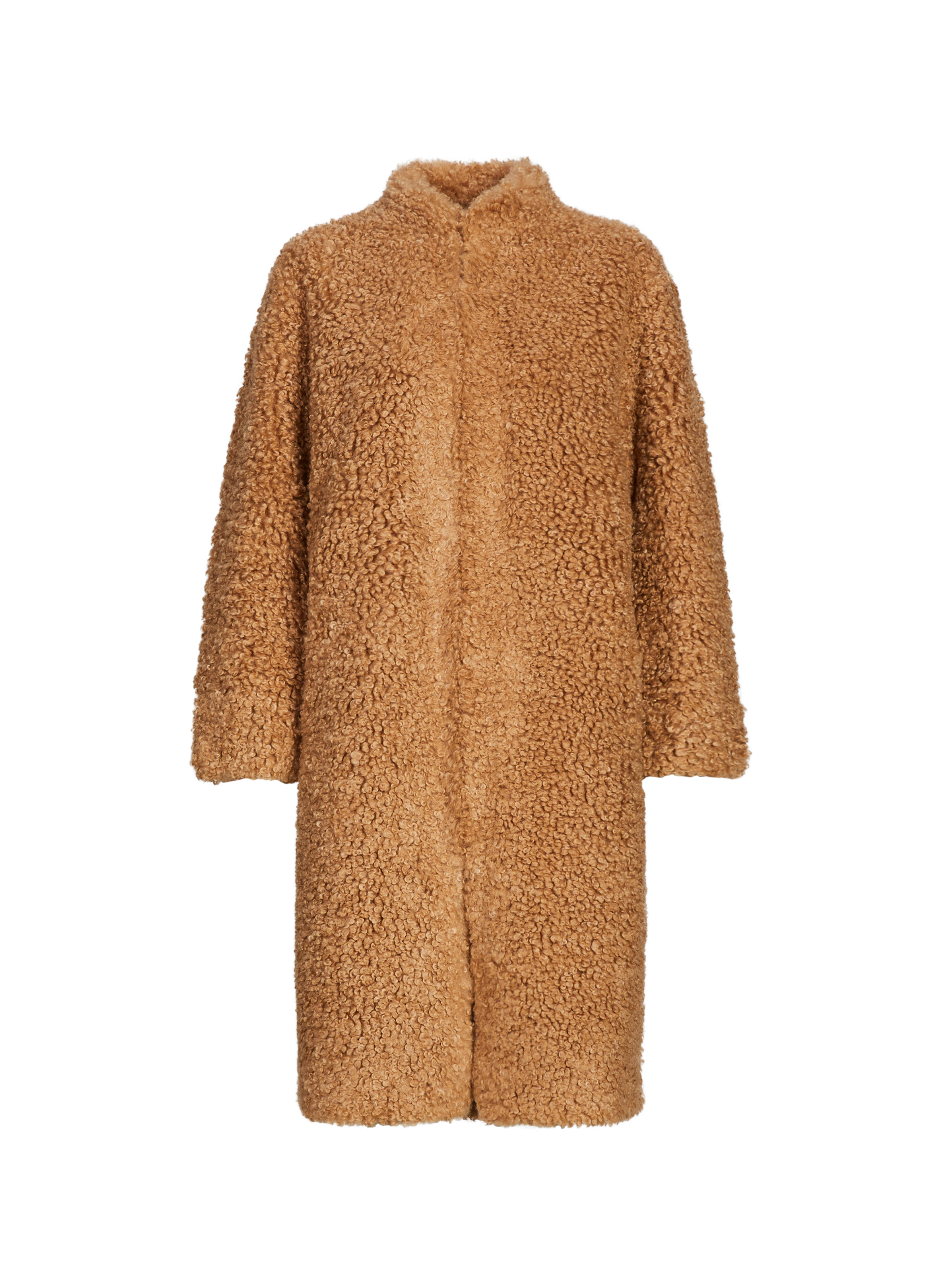 Manteau droit shearling Marron by APPARIS APPARIS Manteau droit shearling Marron