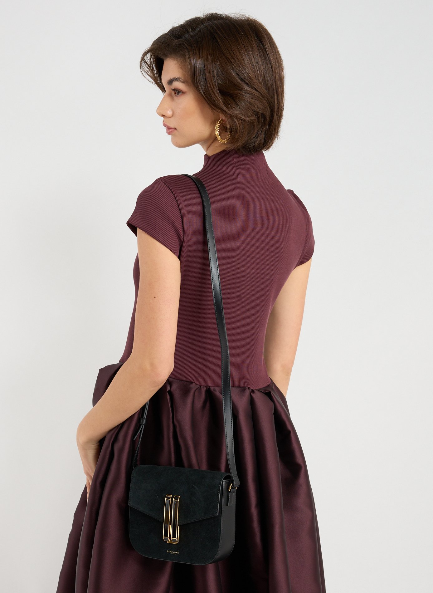 Sac bandoulière en cuir DEMELLIER LONDON Noir