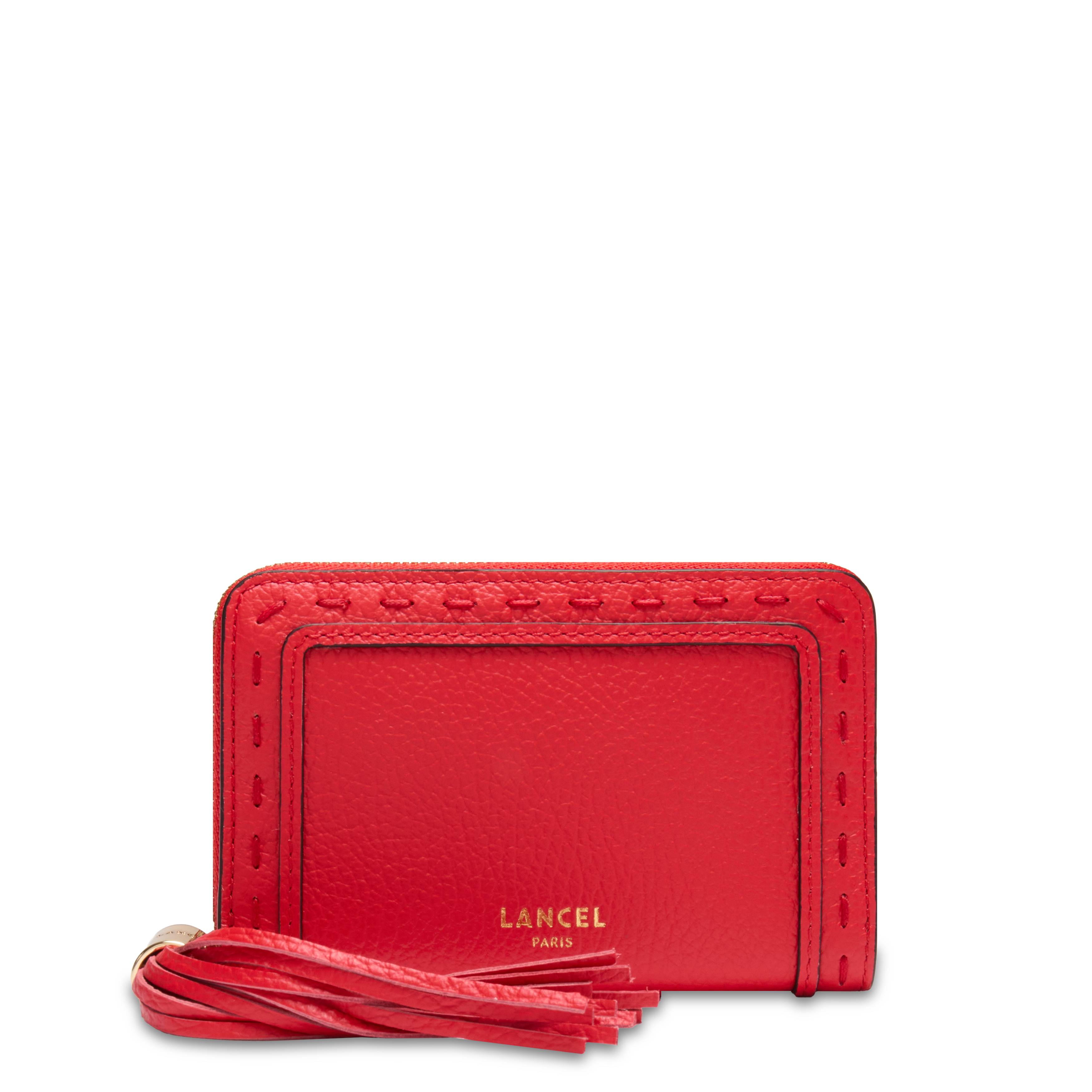 Portefeuille zippé premier flirt de lancel en cuir LANCEL Rouge