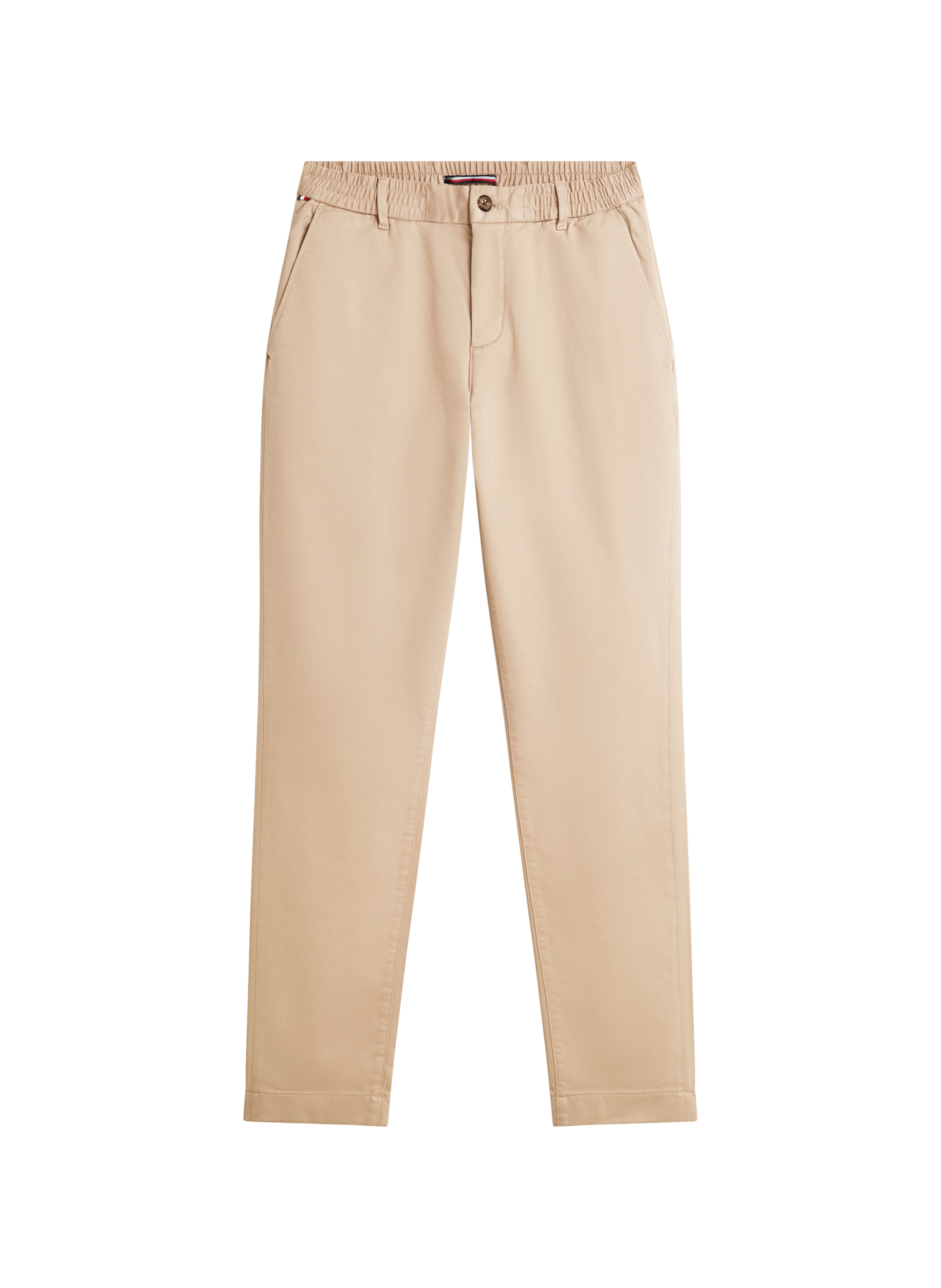 Pantalon slim en coton TOMMY HILFIGER Beige