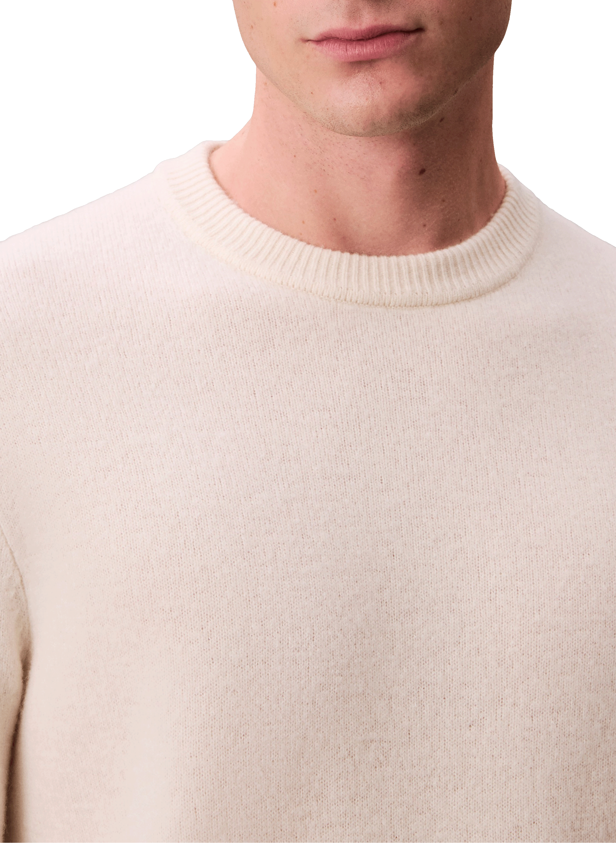  Round-neck wool jumper CALVIN KLEIN White