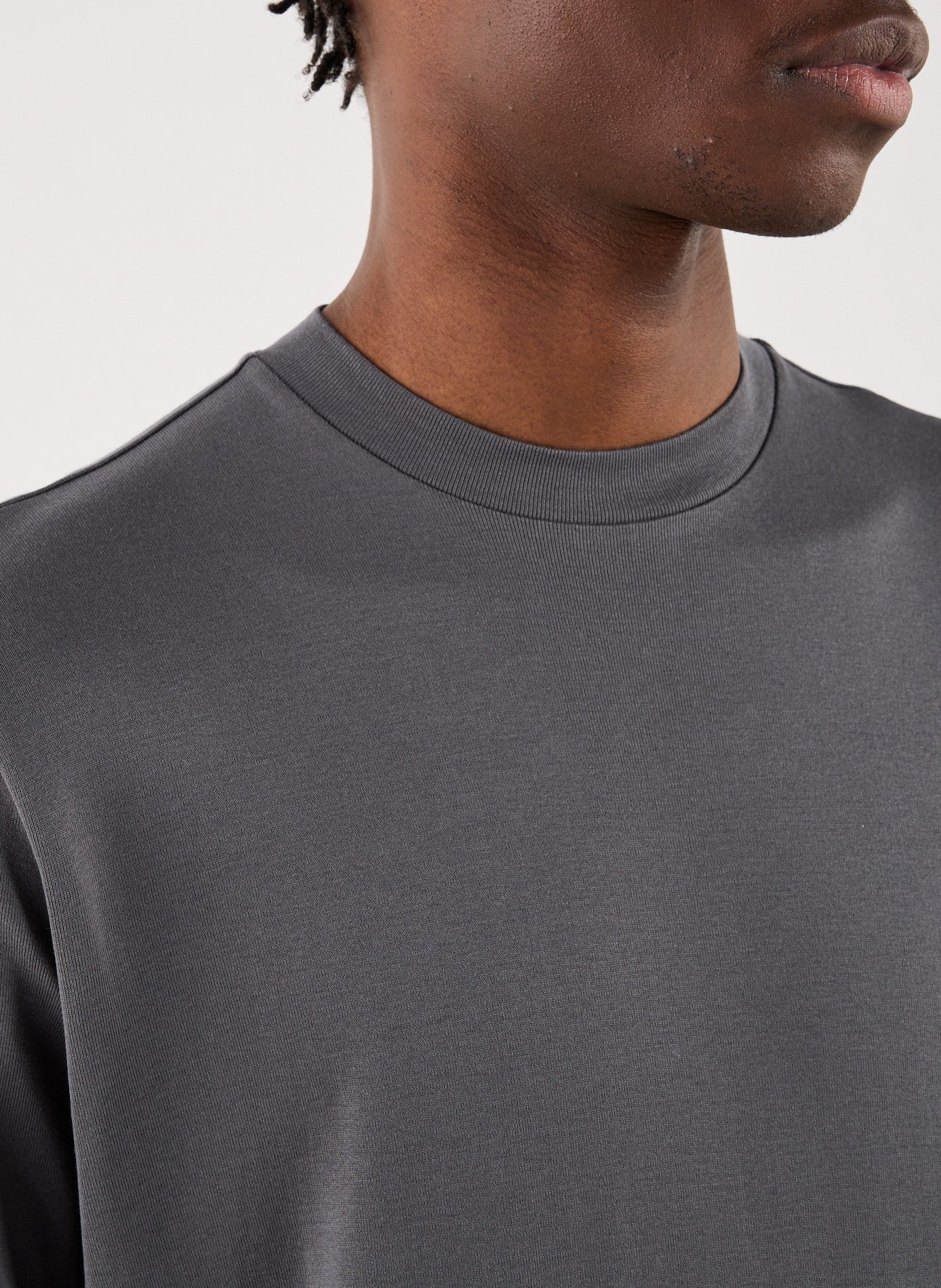 T-shirt col rond en coton STEFAN BRANDT Gris