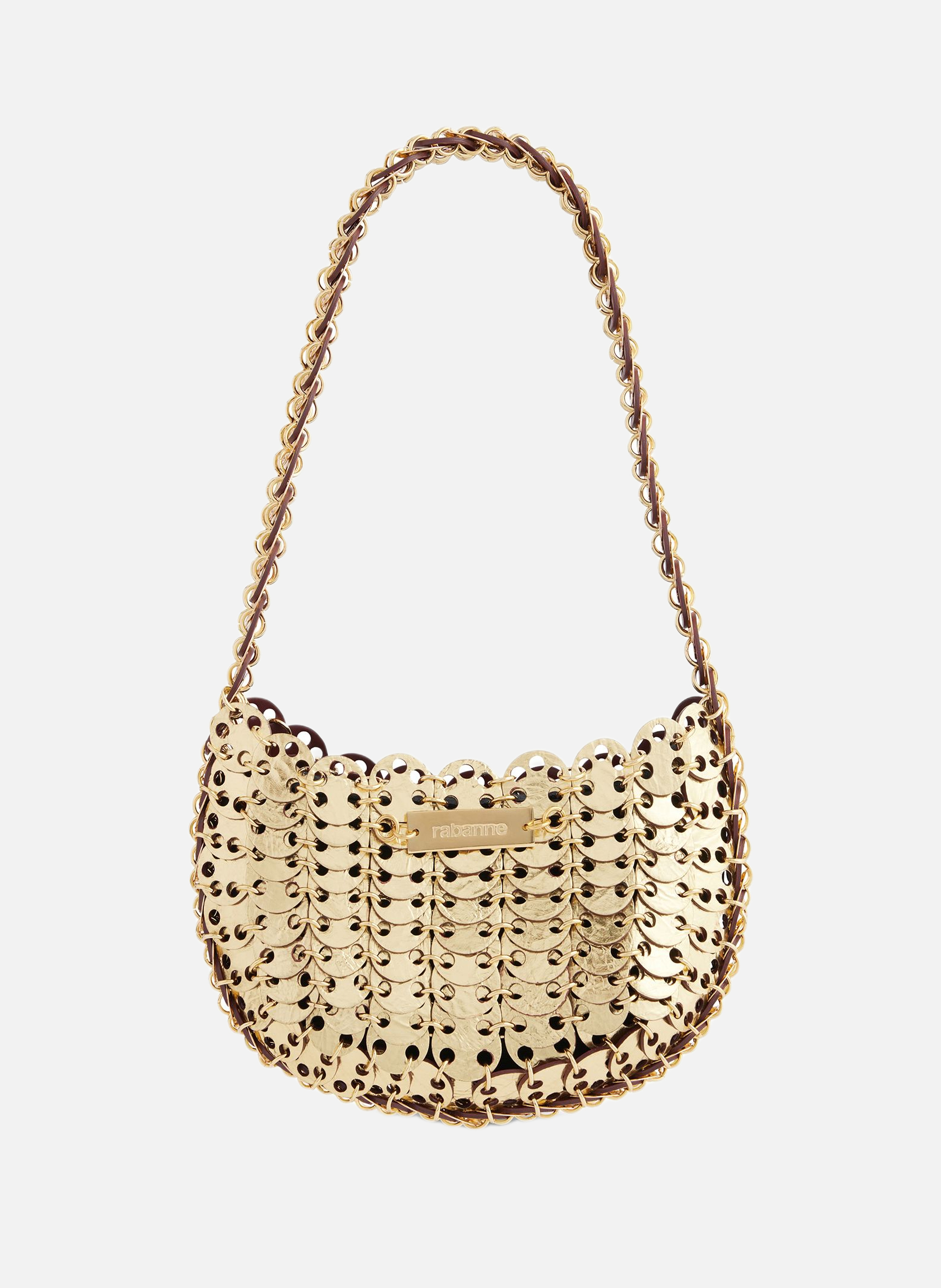 Sac moon flip en cuir réversible RABANNE Rouge