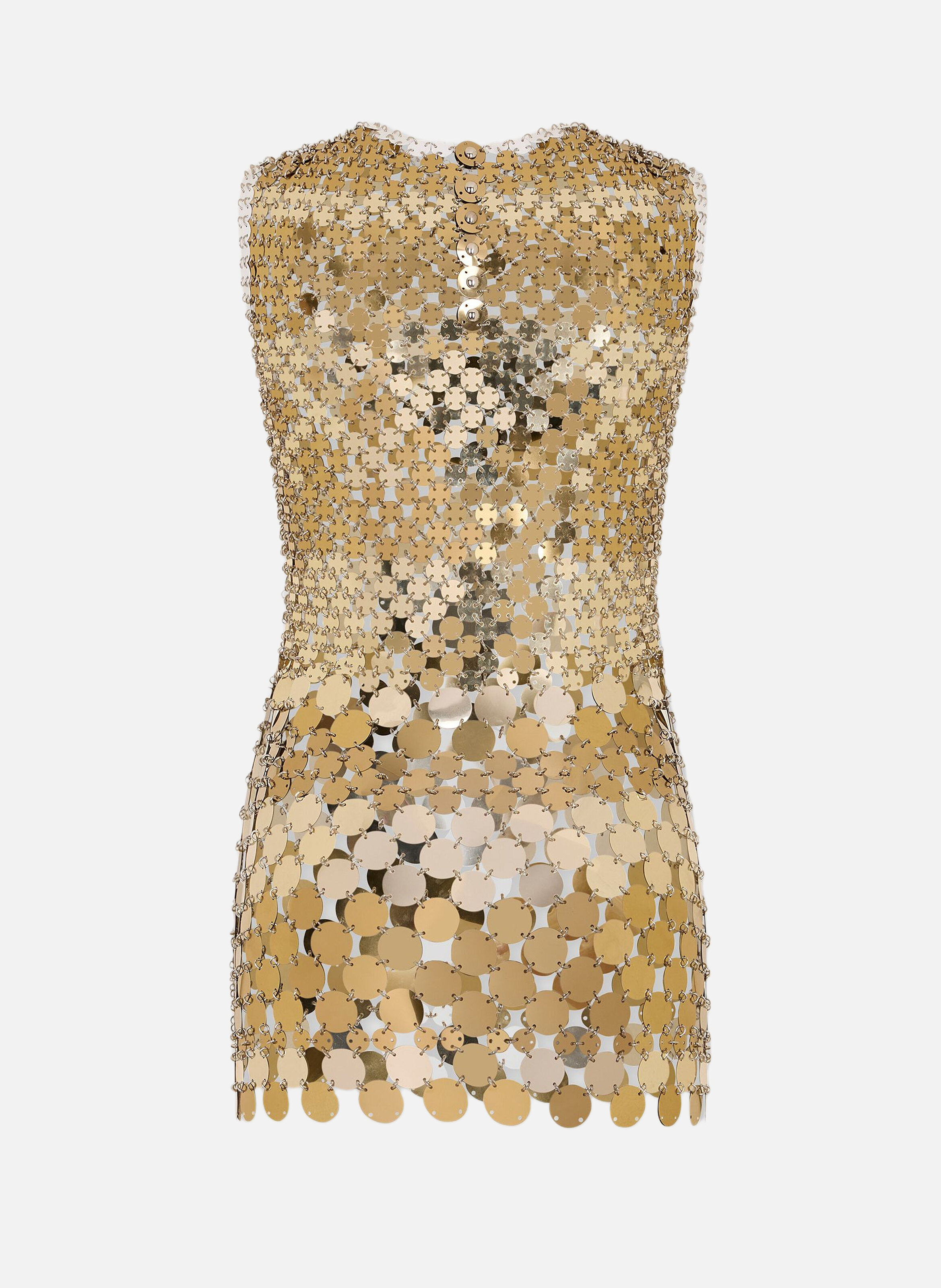 Robe en assemblage RABANNE Doré