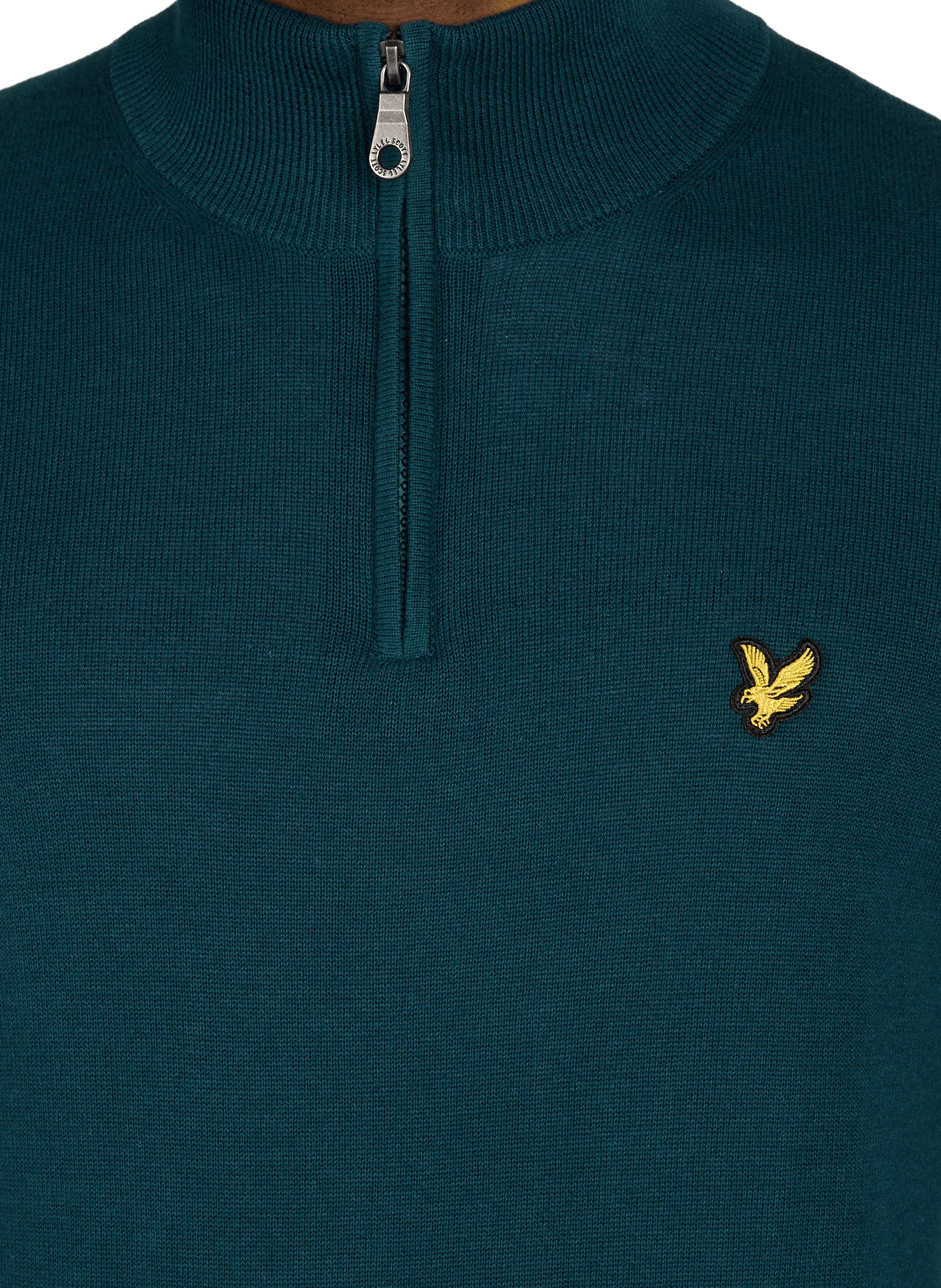 Pull col zippé en coton LYLE & SCOTT Vert