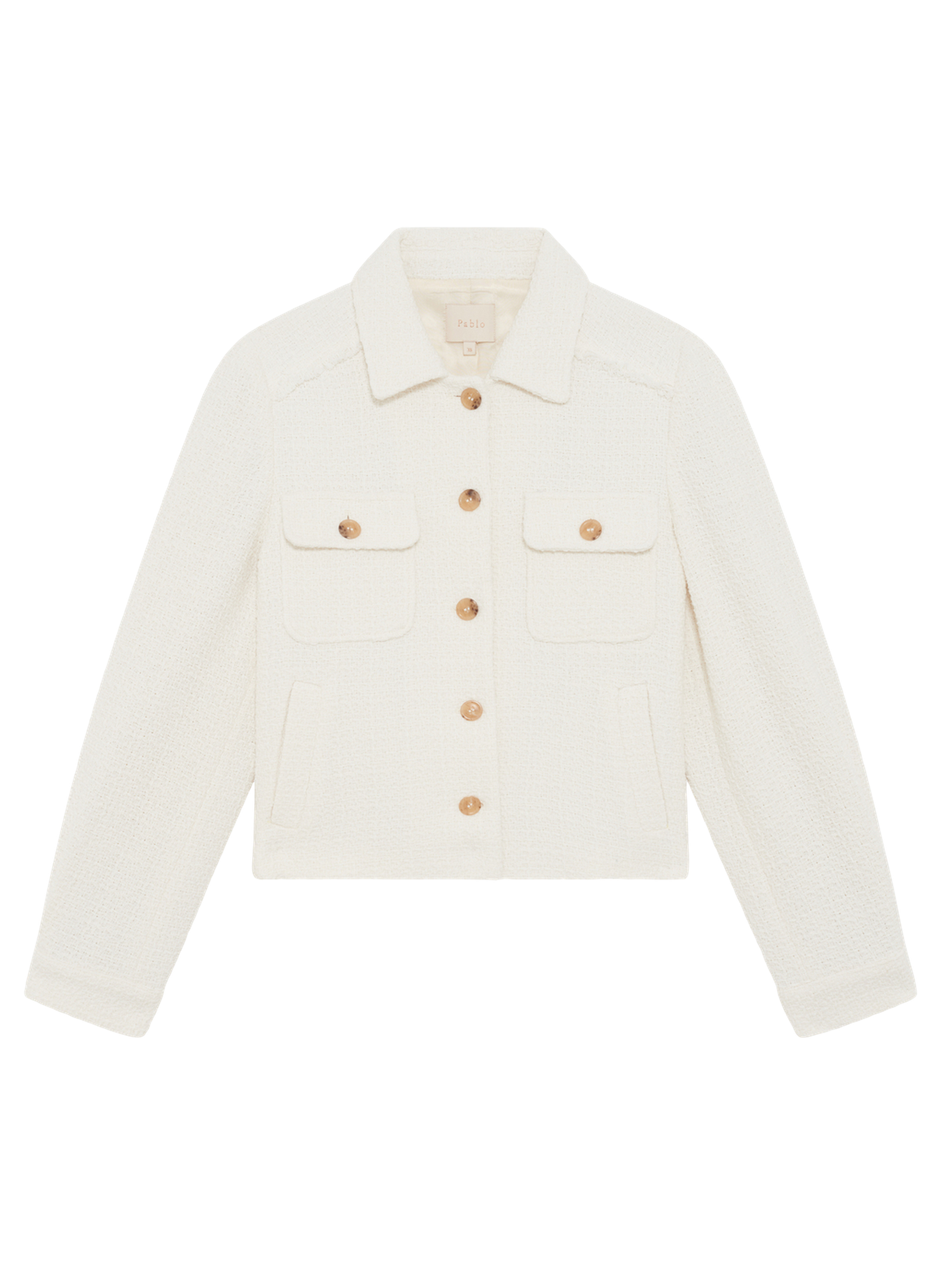 Blouson court en tweed - marjorie PABLO Beige