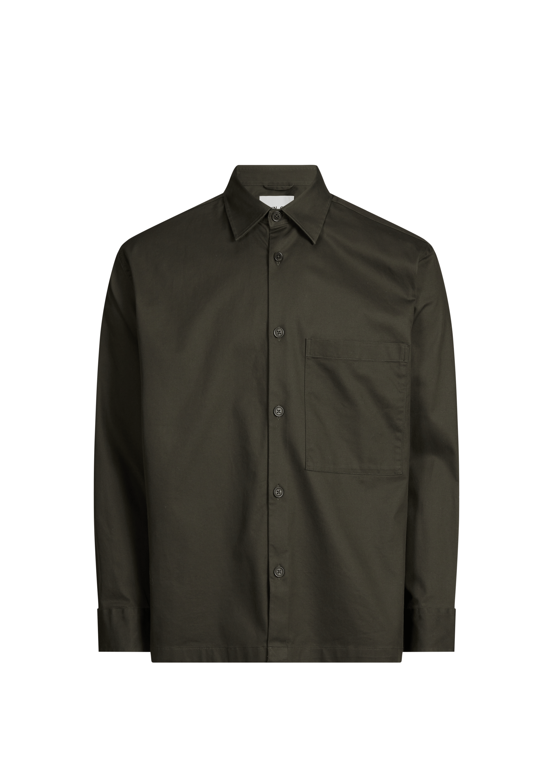 Chemise Freddy en coton organique mélangé NN.07 Kaki