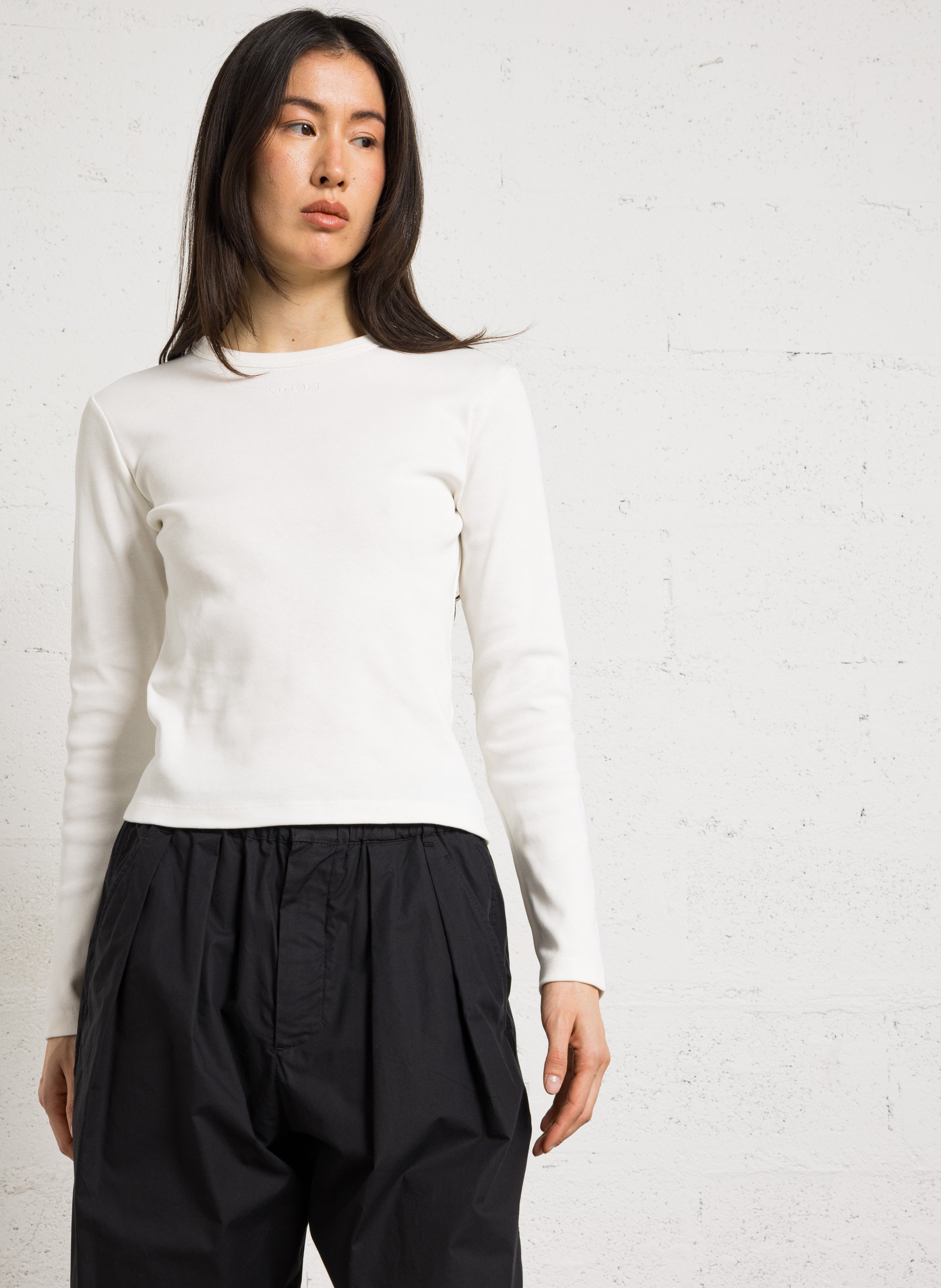 Tee-shirt droit en coton bio flavie SOEUR Blanc