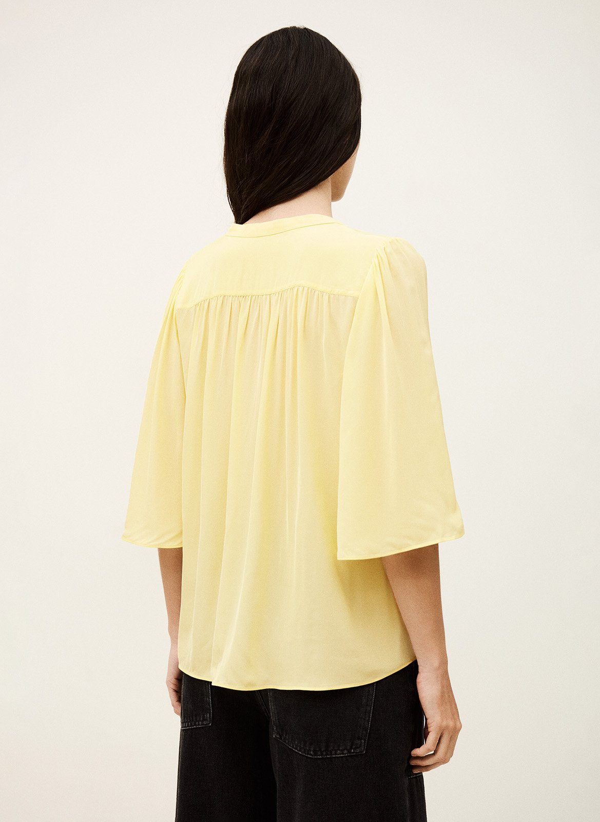 Chemisier ample plissé uni barna BA&SH Beige