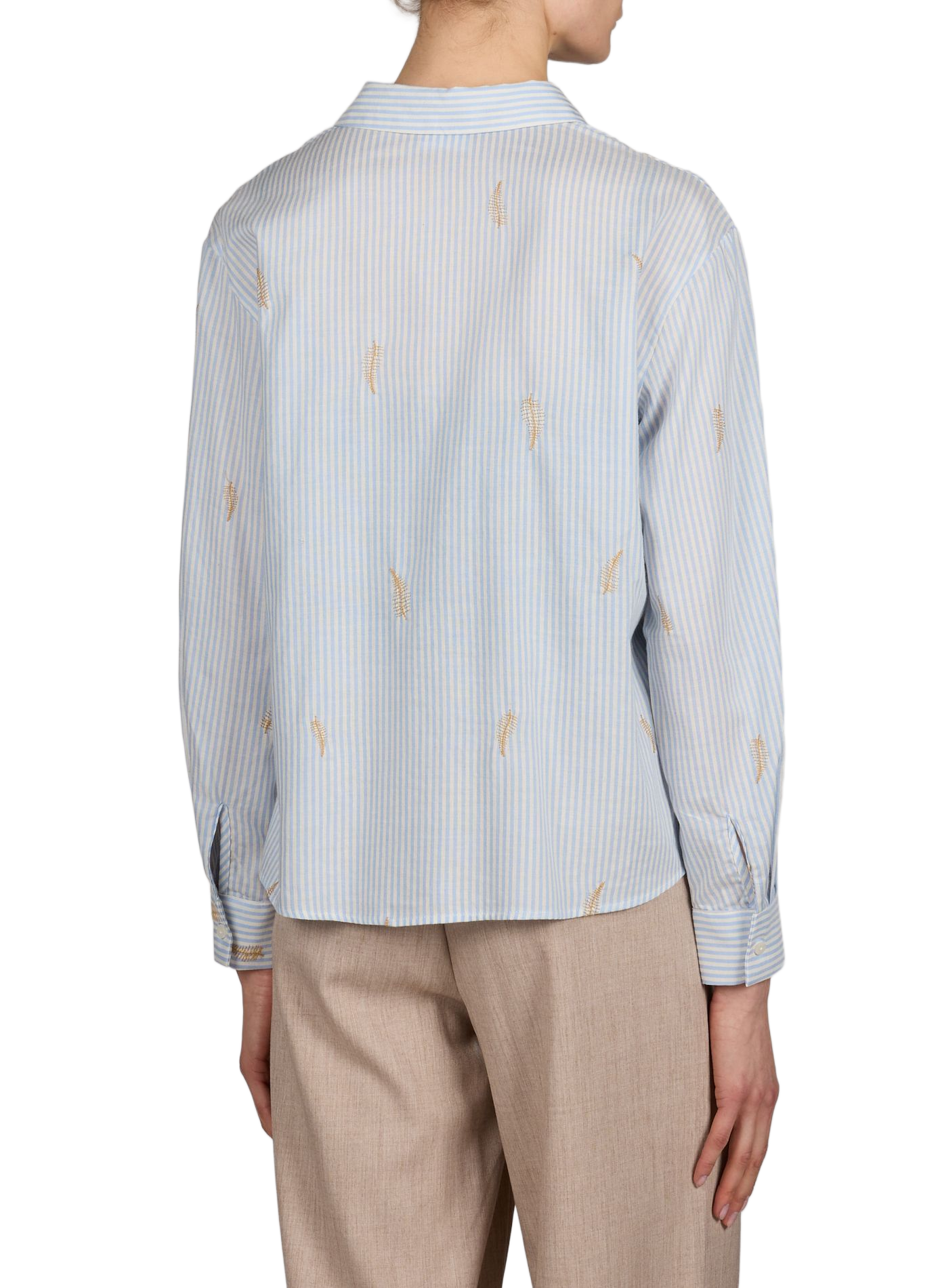 Camisa Vimatinda de algodón mezclado VILA Beige