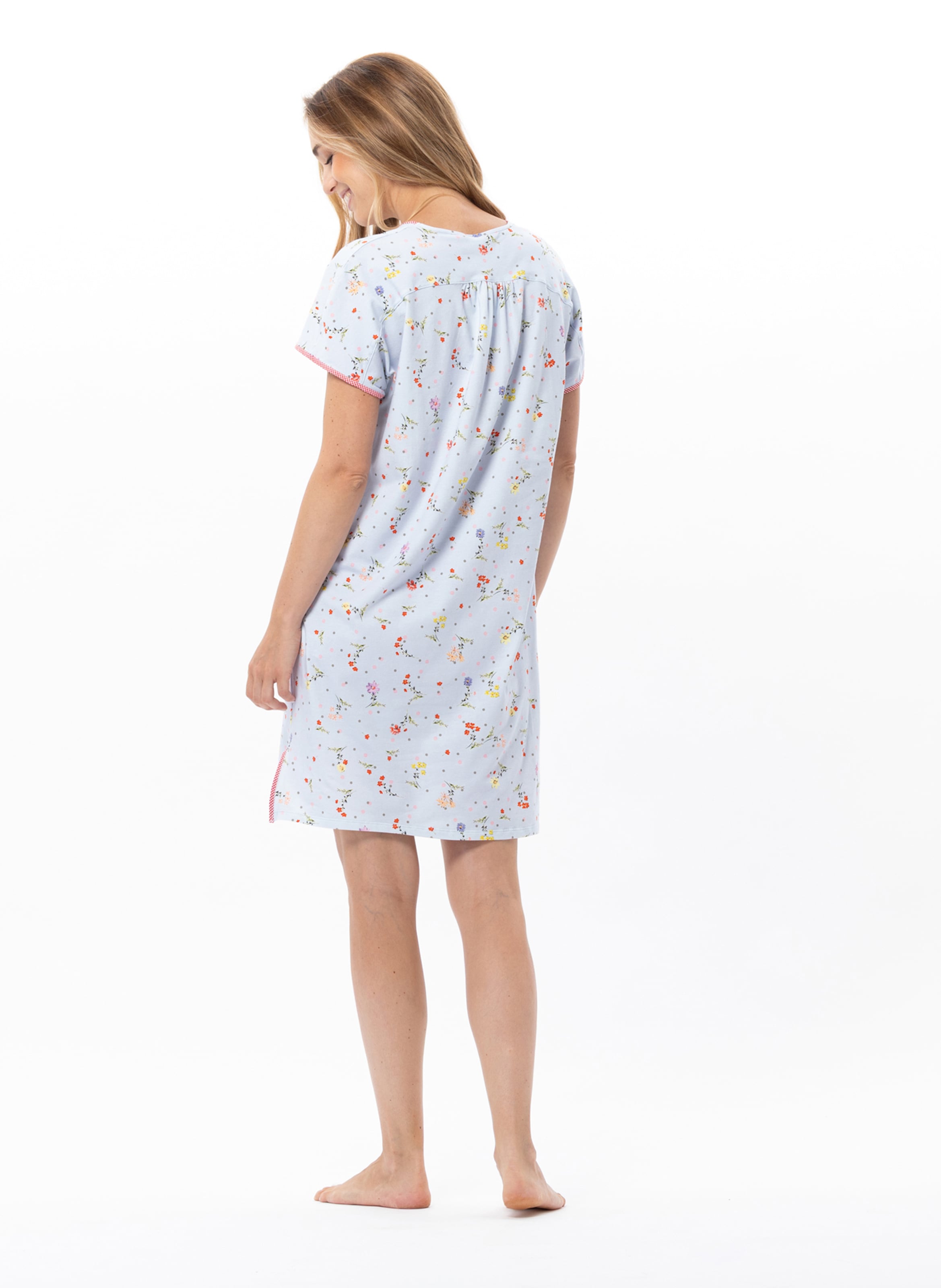 Chemise de nuit en coton daisy 201 LE CHAT Multicolore