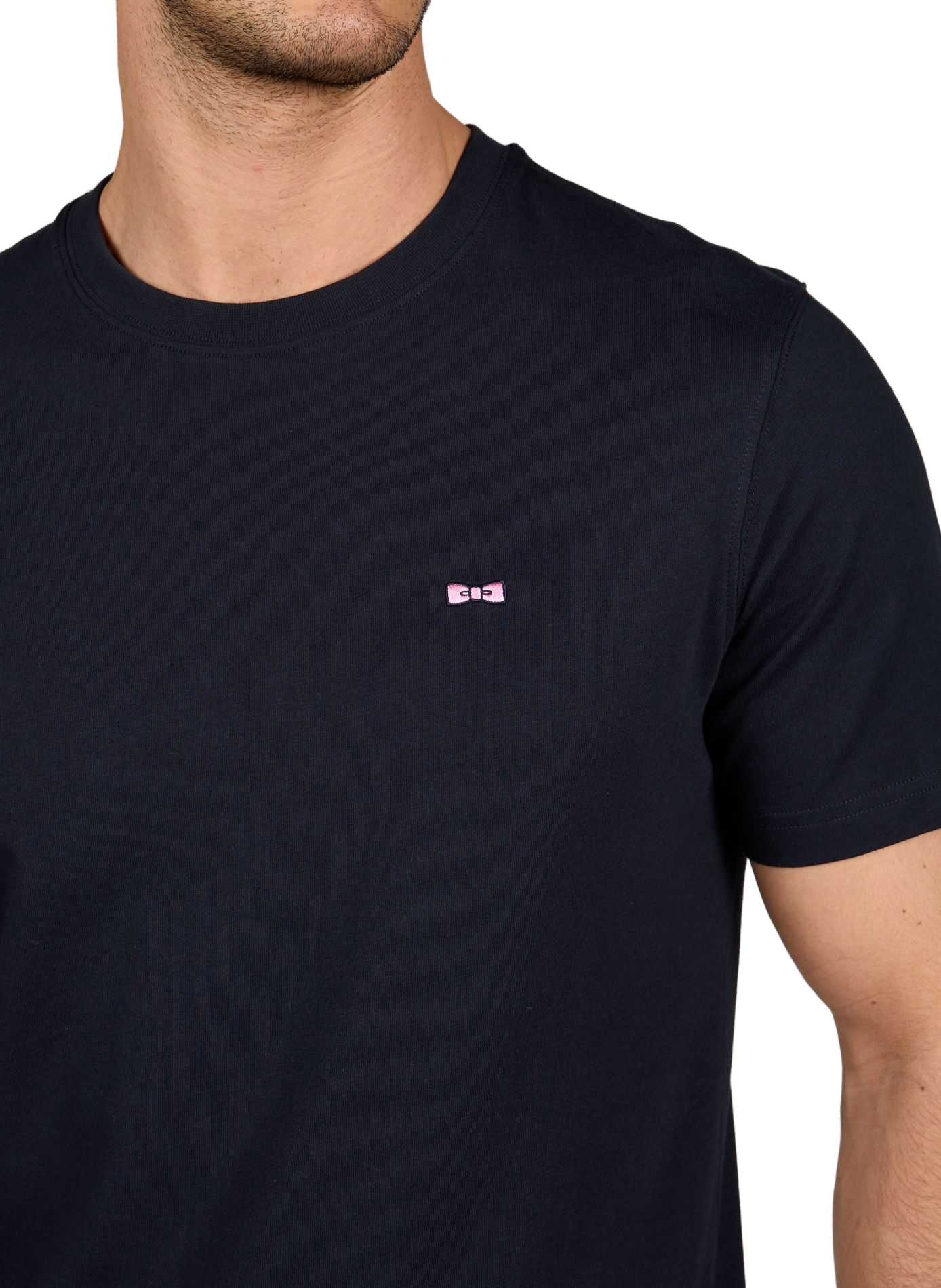 T-shirt broderie logo à col rond EDEN PARK Bleu