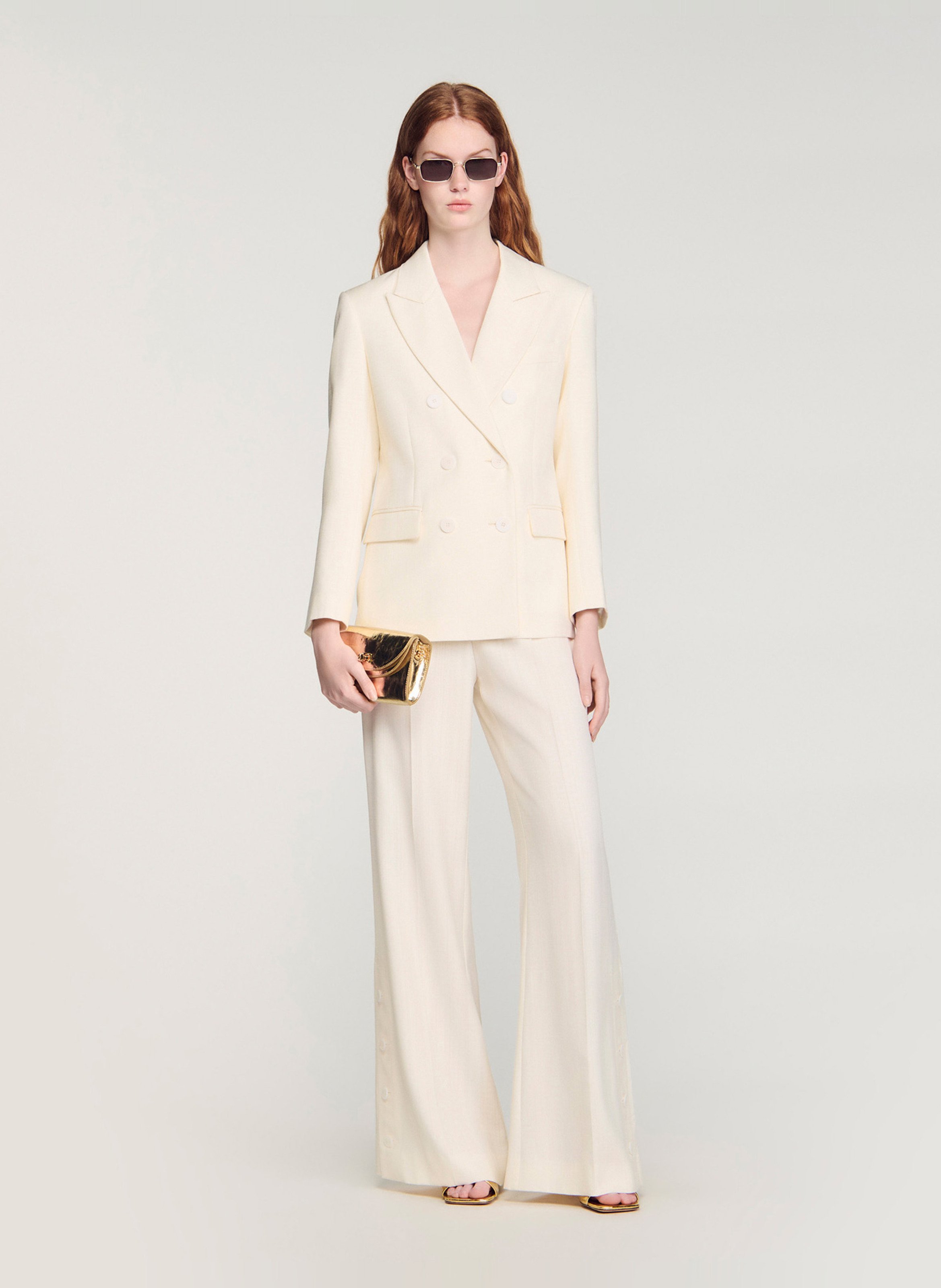 Veste de tailleur ajustée SANDRO Beige