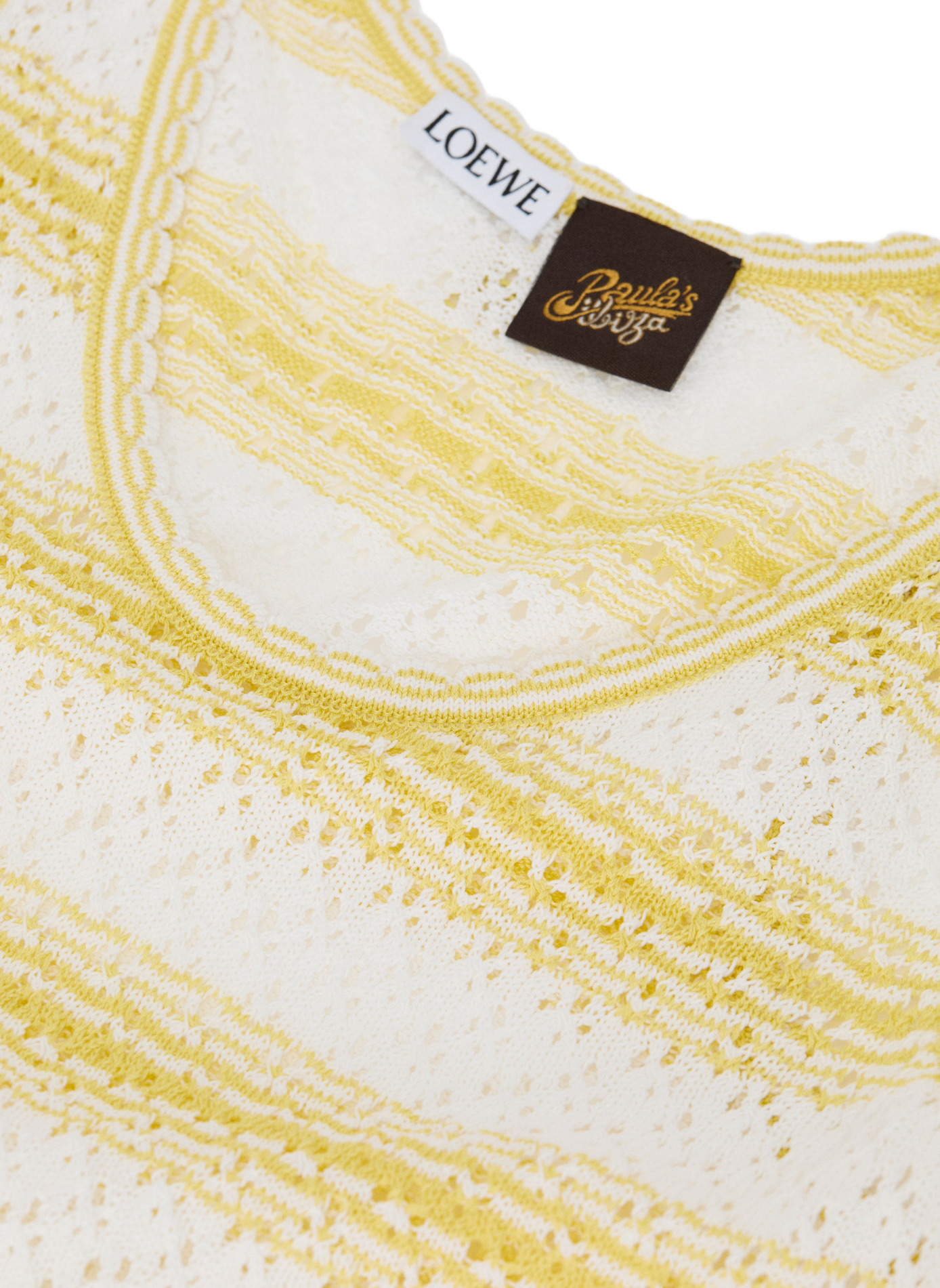 Short-sleeved cotton blend sweater LOEWE Yellow