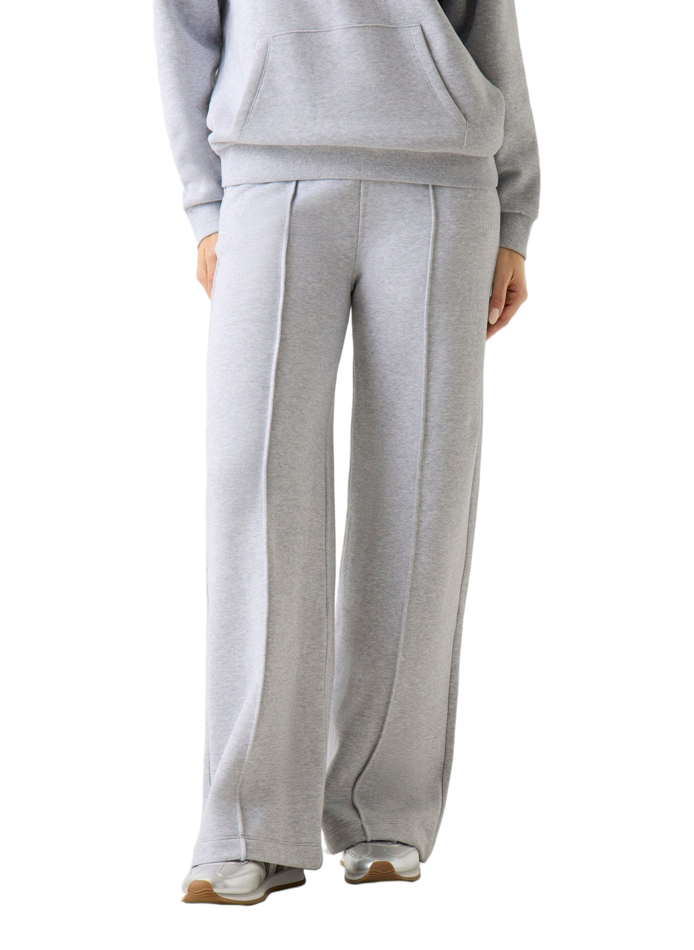 Pantalon de survêtement plissé en coton mélangé  GUESS Gris