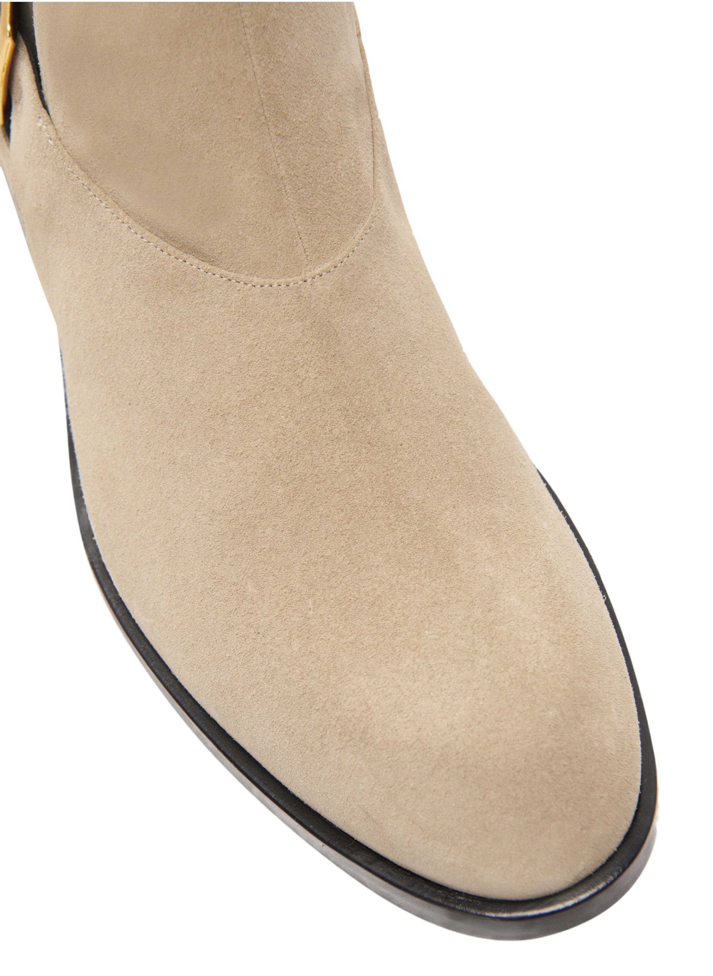 Boots chelsea anthem en cuir suédé BALMAIN Beige