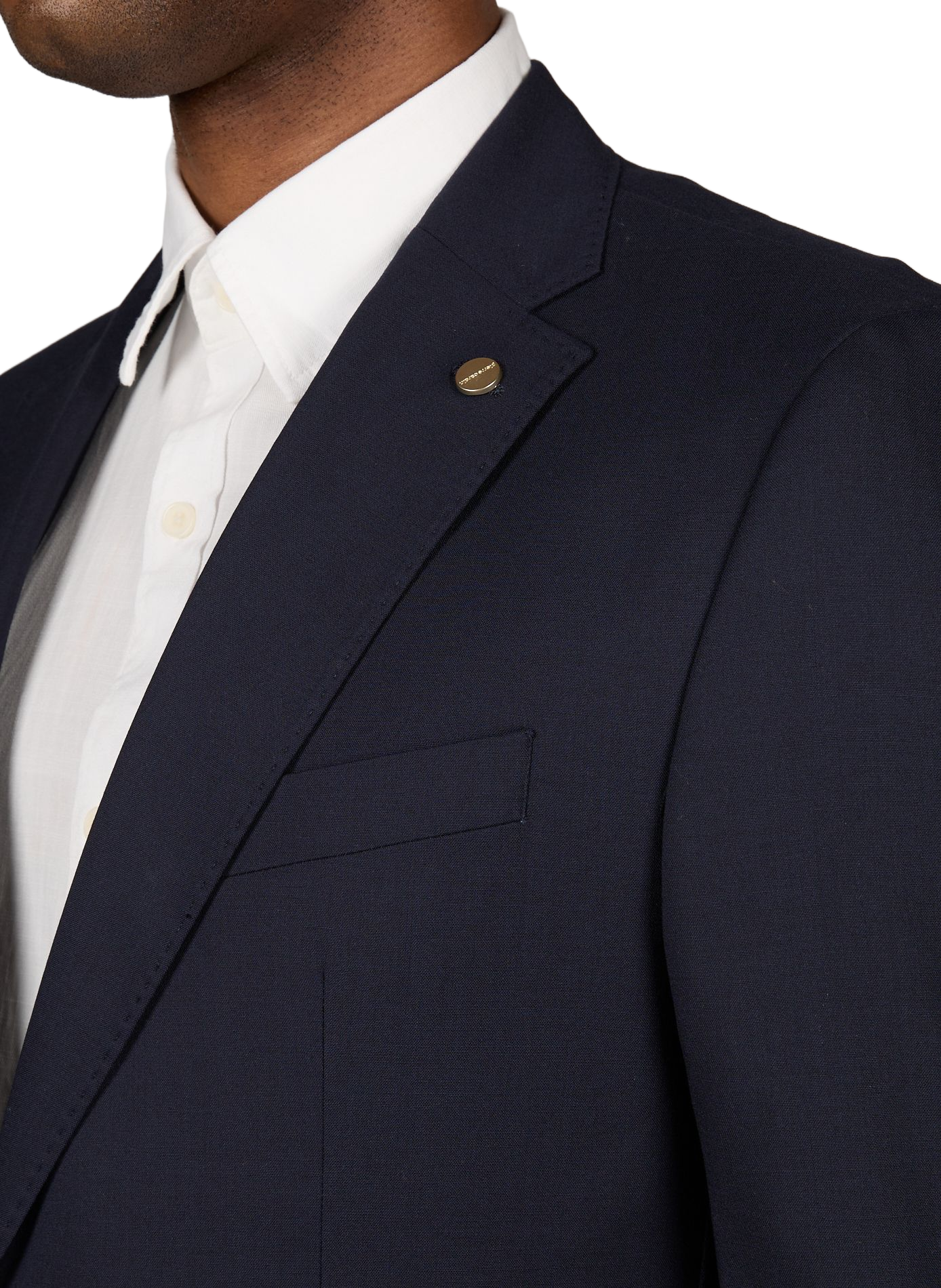 Solid virgin wool blend blazer PIERRE CARDIN Blue