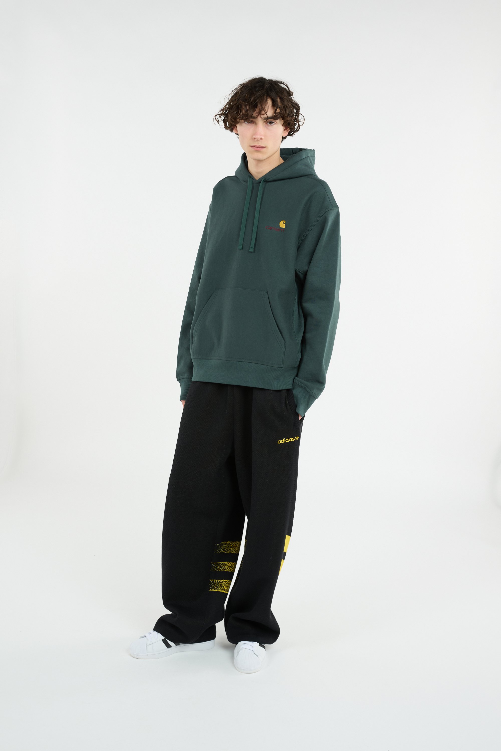 Hoodie american script CARHARTT WIP Vert